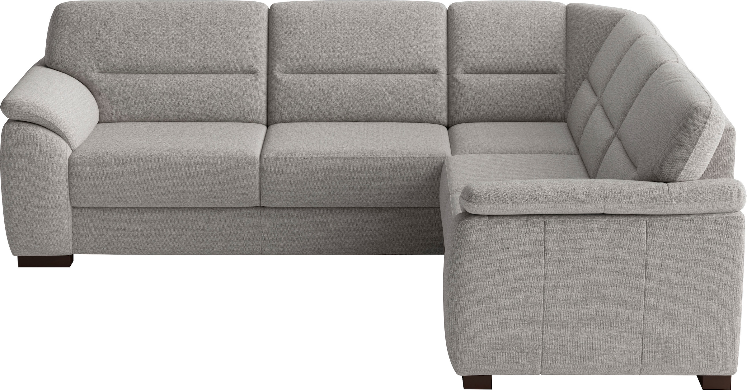 sit&more Ecksofa "Montego L-Form, B: 256 cm, große Stoffauswahl, Komfortsitzhöhe 46 cm" mit Schlaffunktion, optional Schubkasten mit Stauraum