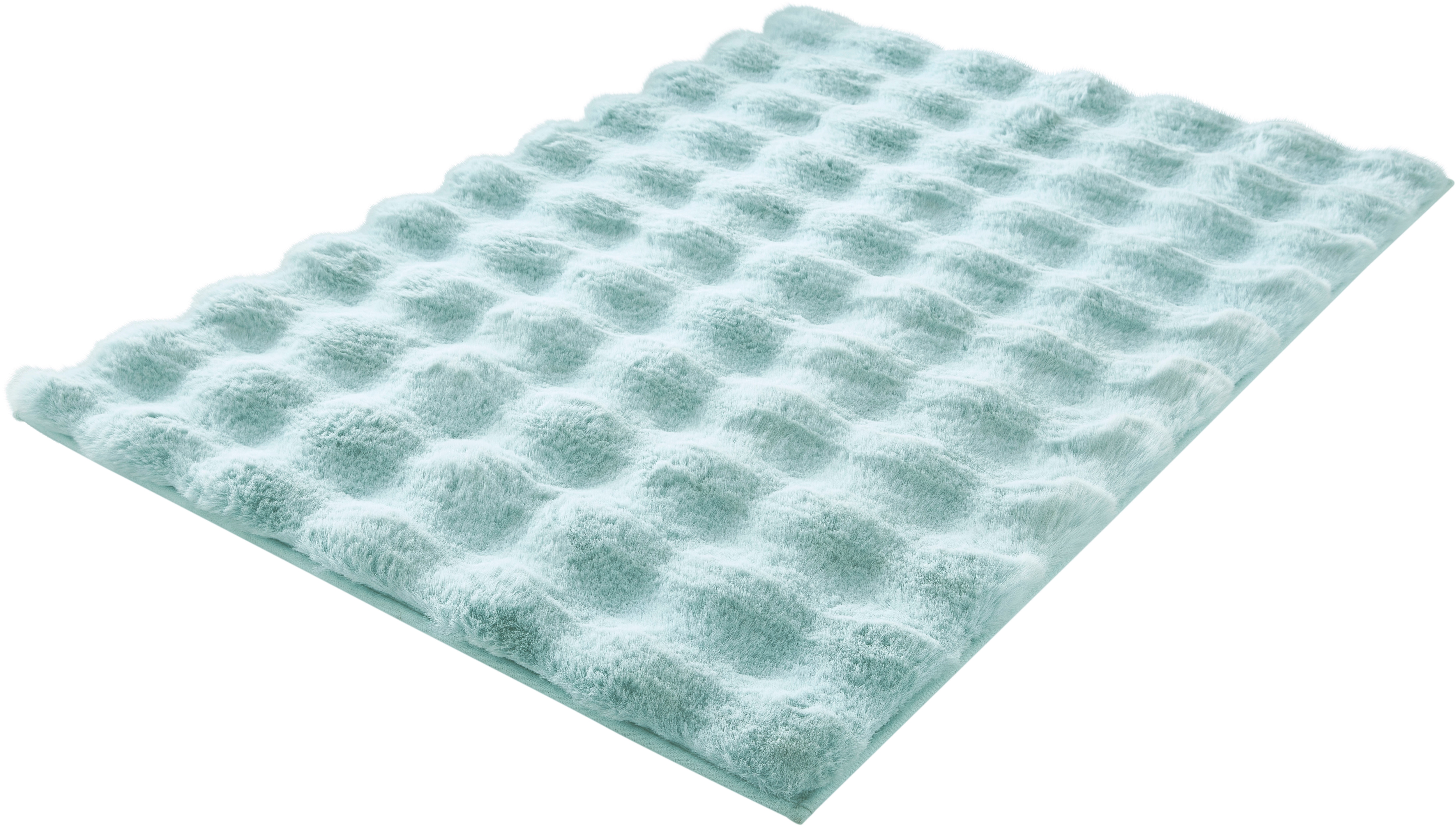 Kleine Wolke Badematte "Cloud, Badvorleger, Badezimmer Teppich" Höhe 28 mm rutschhemmend beschichtet fußbodenheizungsgeeignet Badteppich, Uni Farben, Hoch-Tief Effekt, besonders weich