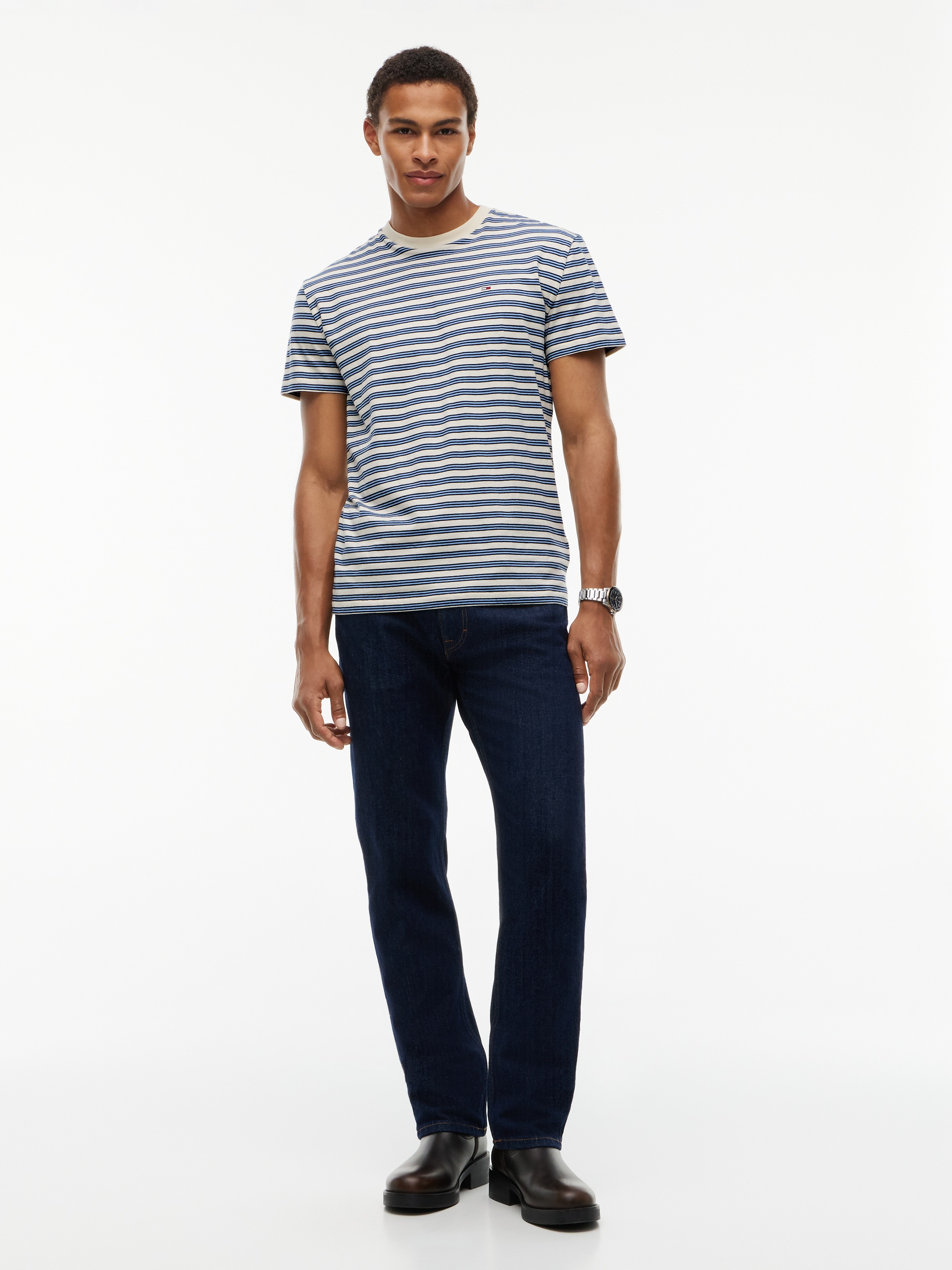 Tommy Jeans T-Shirt »REGULAR STRIPE TEE« Regular fit mit Streifenmuster