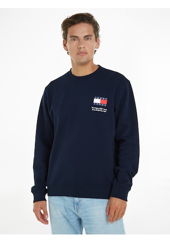 Sweatshirt »TJM REG ESSENTIAL FLAG CNECK EXT«, Rundhals-Sweatshirt mit Logo