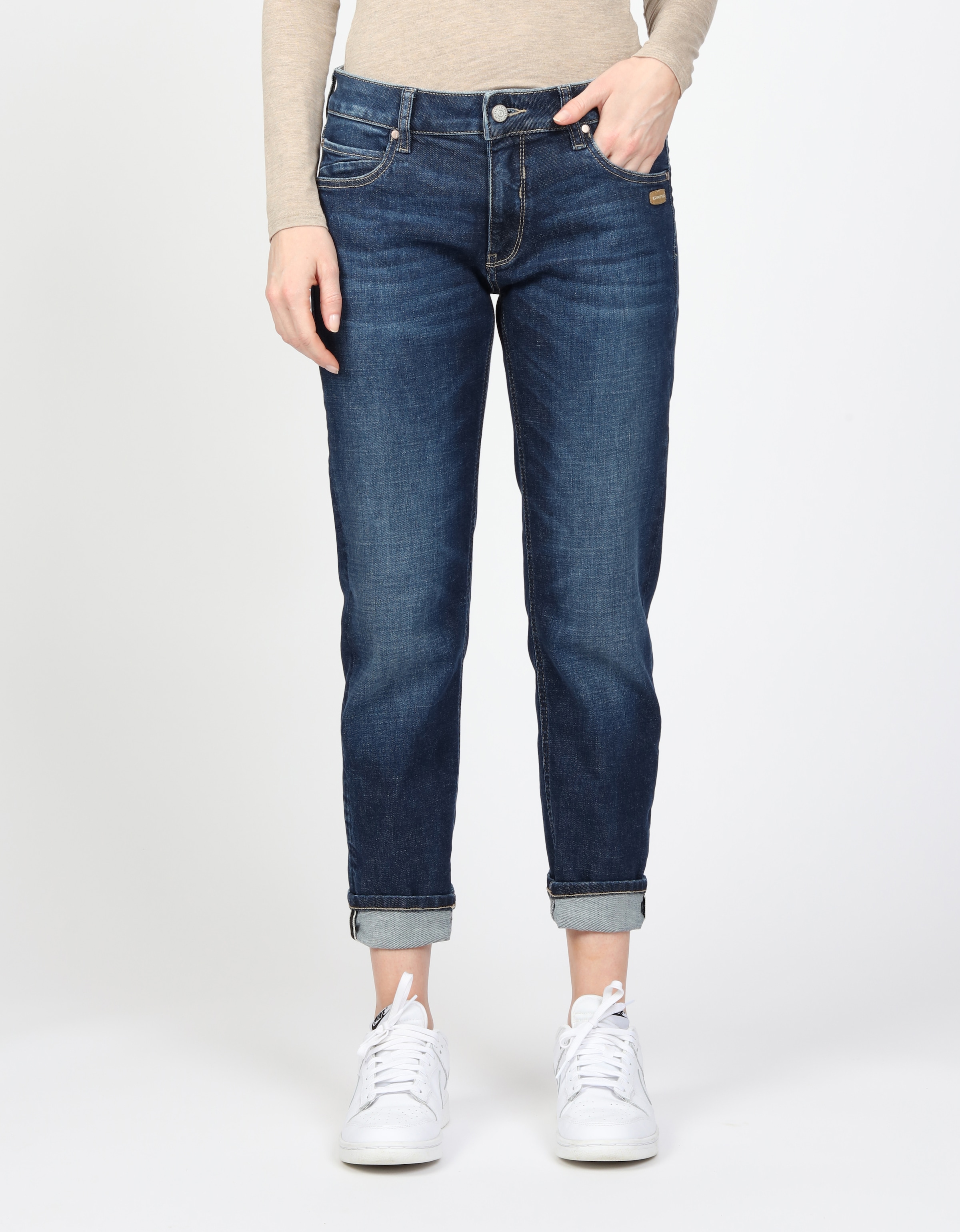 GANG Boyfriend-Jeans "94NADIA", 5-Pocket Style mit Reißverschluss und Knopf