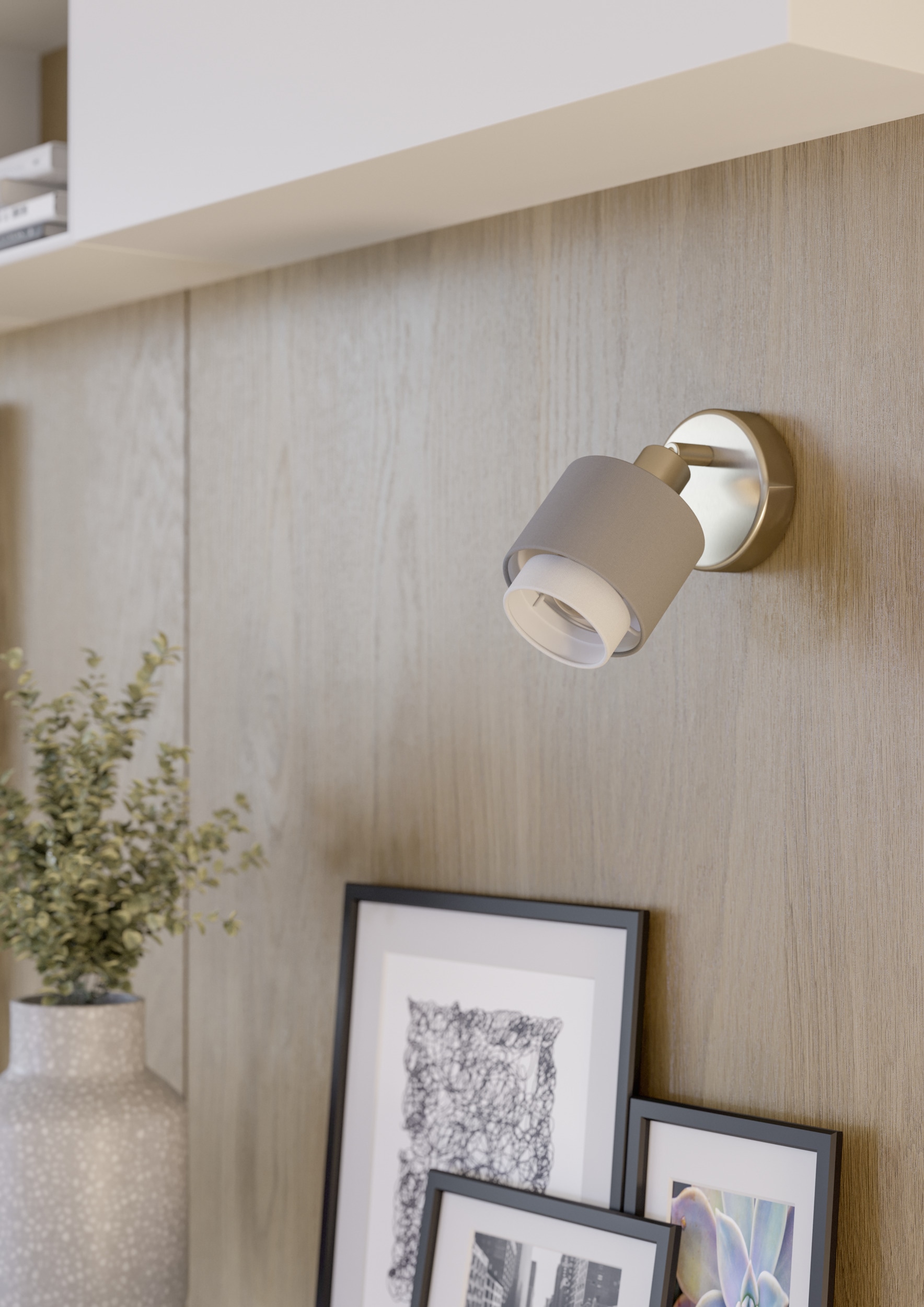 EGLO Deckenspot »BELLIZZI Spotlampe - Stahl - E14 - 1X7,5W - IP20« E14 1 Stk. Wandleuchte, Wandspot, schwenkbar, Strahler, H11 x Ø9 x AL18,5 cm