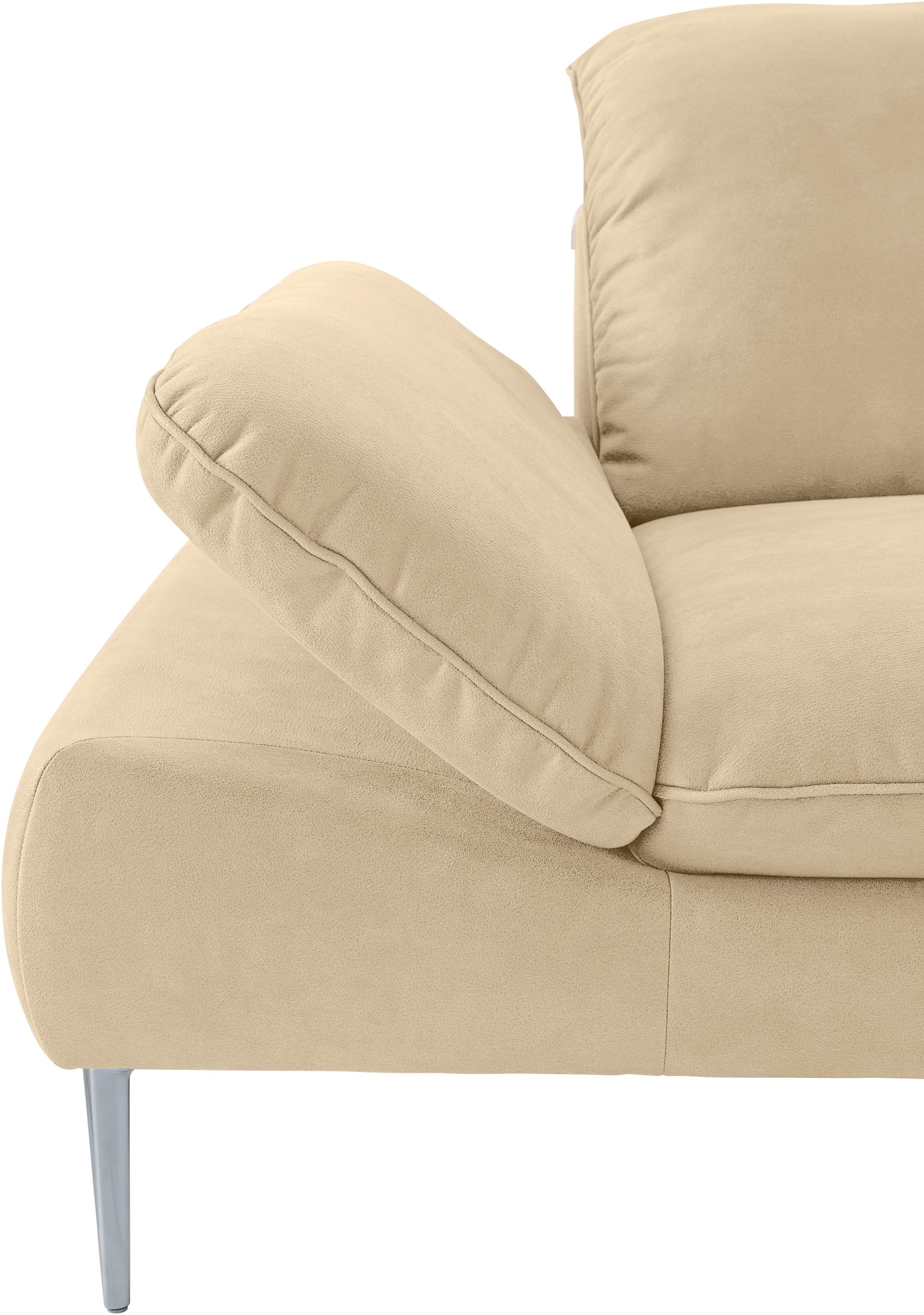 W.SCHILLIG Ecksofa »enjoy&MORE, Designsofa, bequem, zeitlos und elegant, L-Form«, mit Sitztiefenverstellung, Füße silber matt, Breite 340 cm