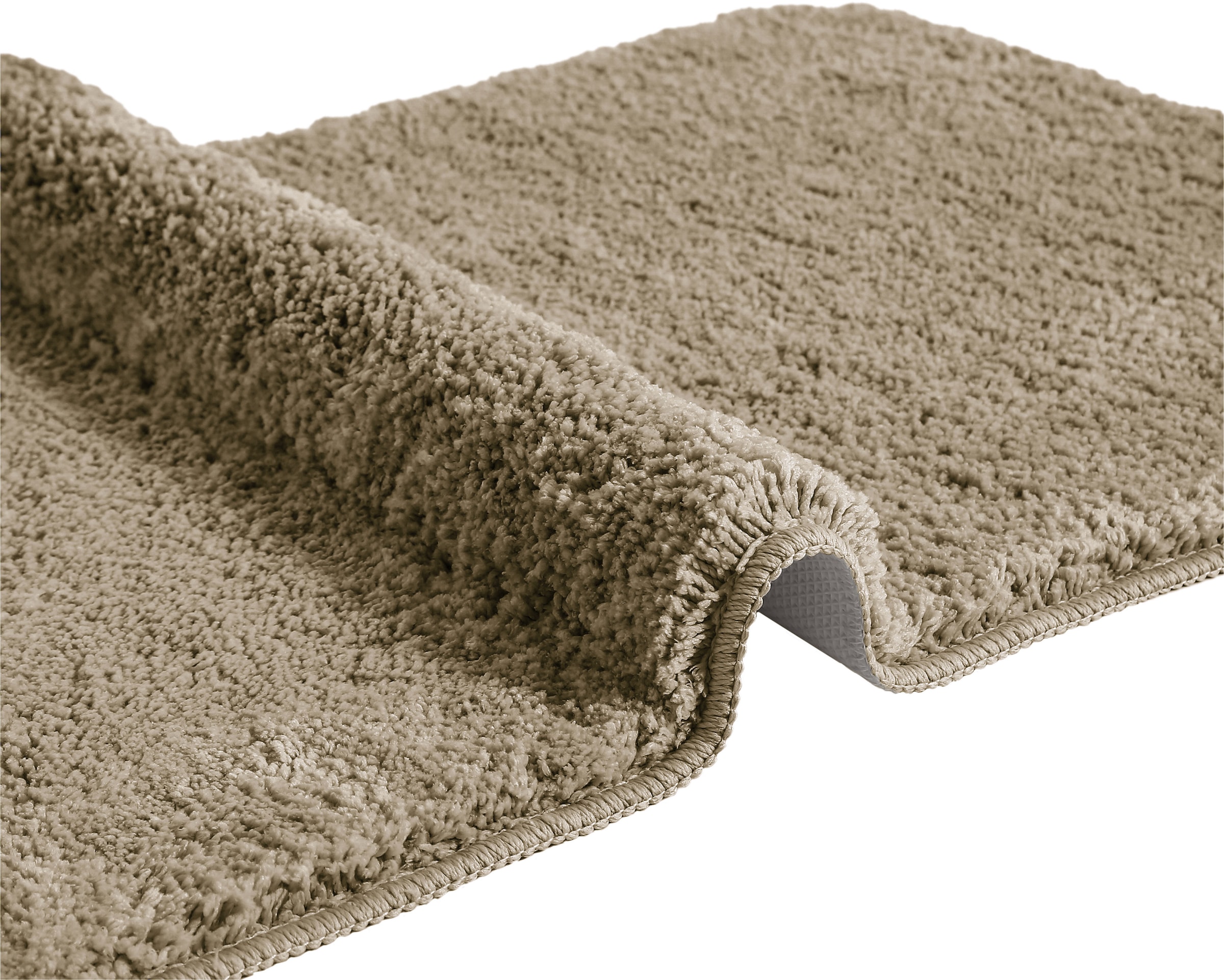 OTTO home Badematte »Inga, Badezimmer Teppich, Badvorleger« Höhe 20 mm rutschhemmend beschichtet fußbodenheizungsgeeignet | schnell trocknend | strapazierfähig Badteppich, unifarben, weich, als halbrund und rechteckig erhältlich