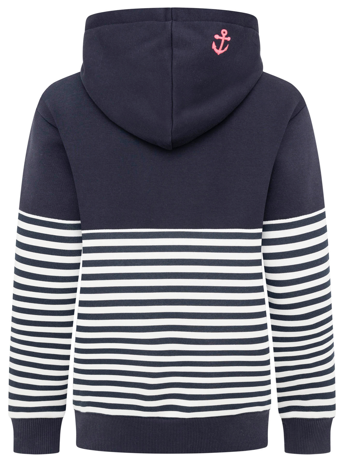 Zwillingsherz Hoodie »"Moin Streifen"«, mit Moin und Anker Stickerei und bedruckter Kordel, gestreift