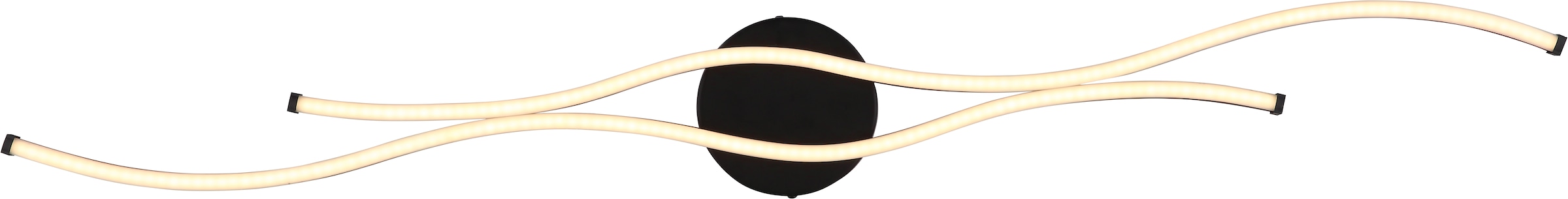 GLOBO LIGHTING LED Deckenleuchte »BOYD«, Leuchtmittel LED-Modul | LED fest integriert, Deckenlampe/Kunststoff opal/3000K/schwarz/Wohnzimmer/Schlafzimmer