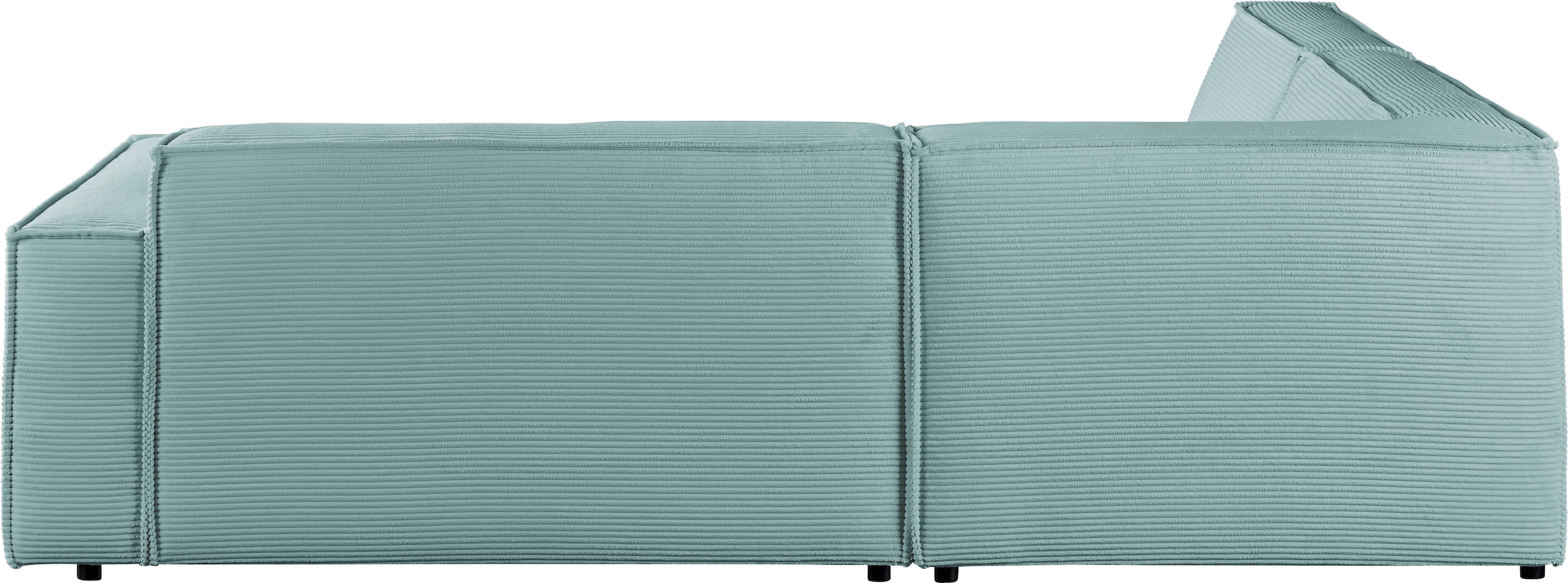 3C Candy Ecksofa »Matteo in elegant, kubischer Formensprache, bequem, L-Form«, mit auffälliger Kedernaht, Cord-Bezug, Lounge-Charakter, OTTOs Choice