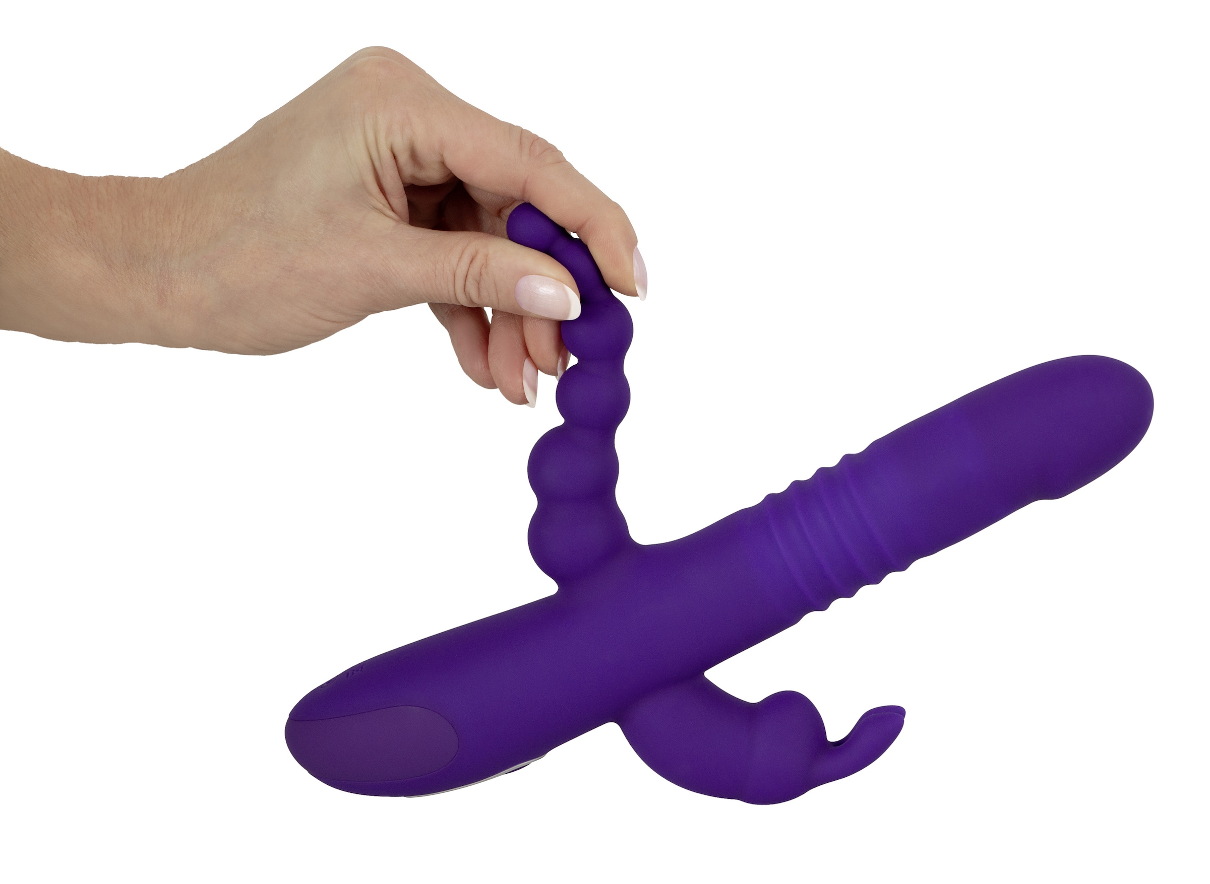 Sweet Smile Vibrator »Vib mit Stoßfunktion und Klitorisreizer Thrusting Pearl Triple«