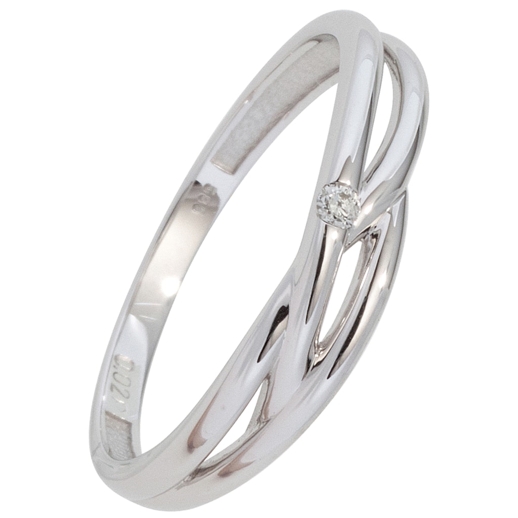 JOBO Solitärring »Ring mit Diamant 0 02 ct.« 585 Weißgold