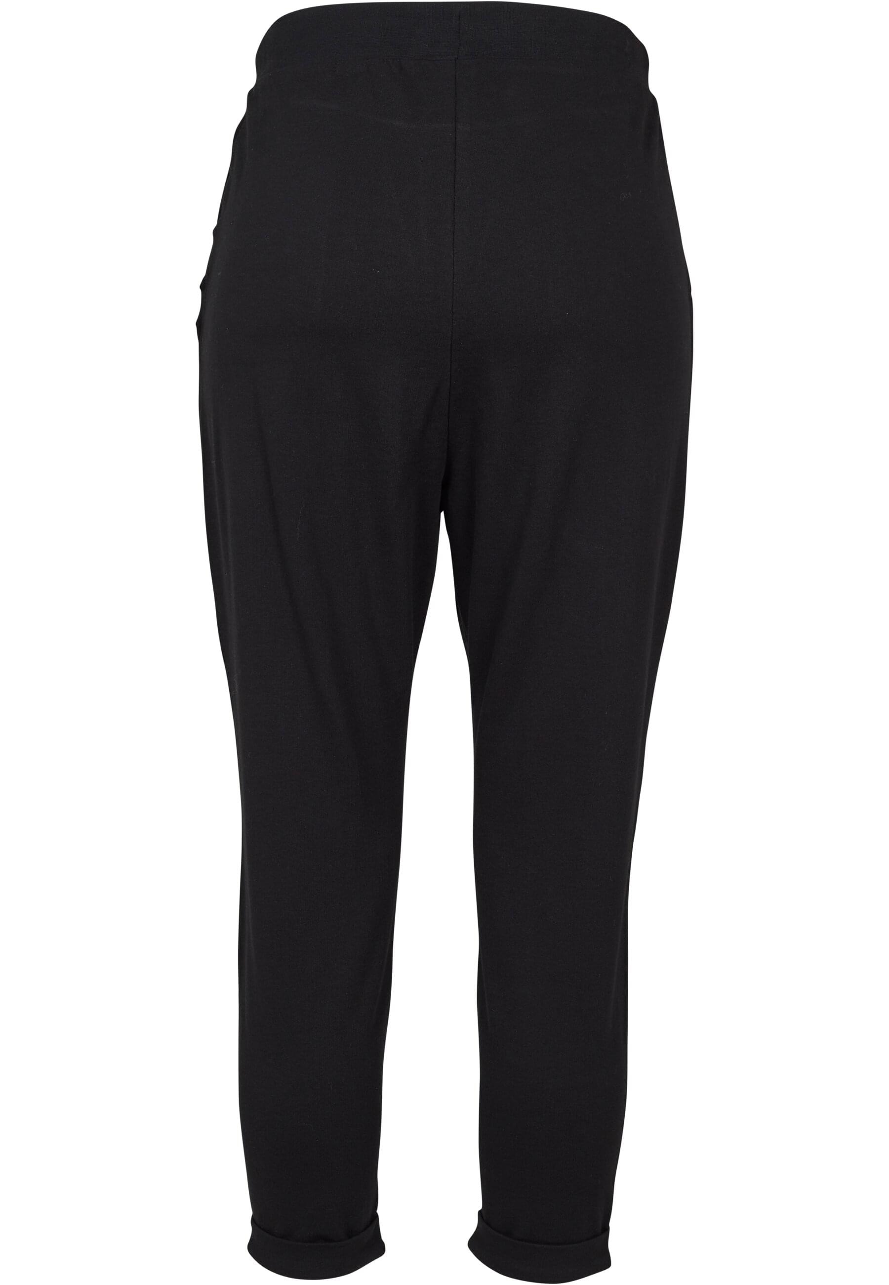 URBAN CLASSICS Stoffhose »Urban Classics Damen Ladies Open Edge Terry Turn Up Pants«, (1 tlg.)