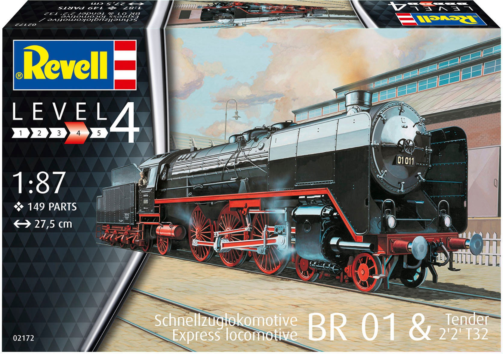 Revell® Modellbausatz »H0 Schnellzuglokomotive BR01 & Tender 2'2' T32«, 1:87, Made in Europe