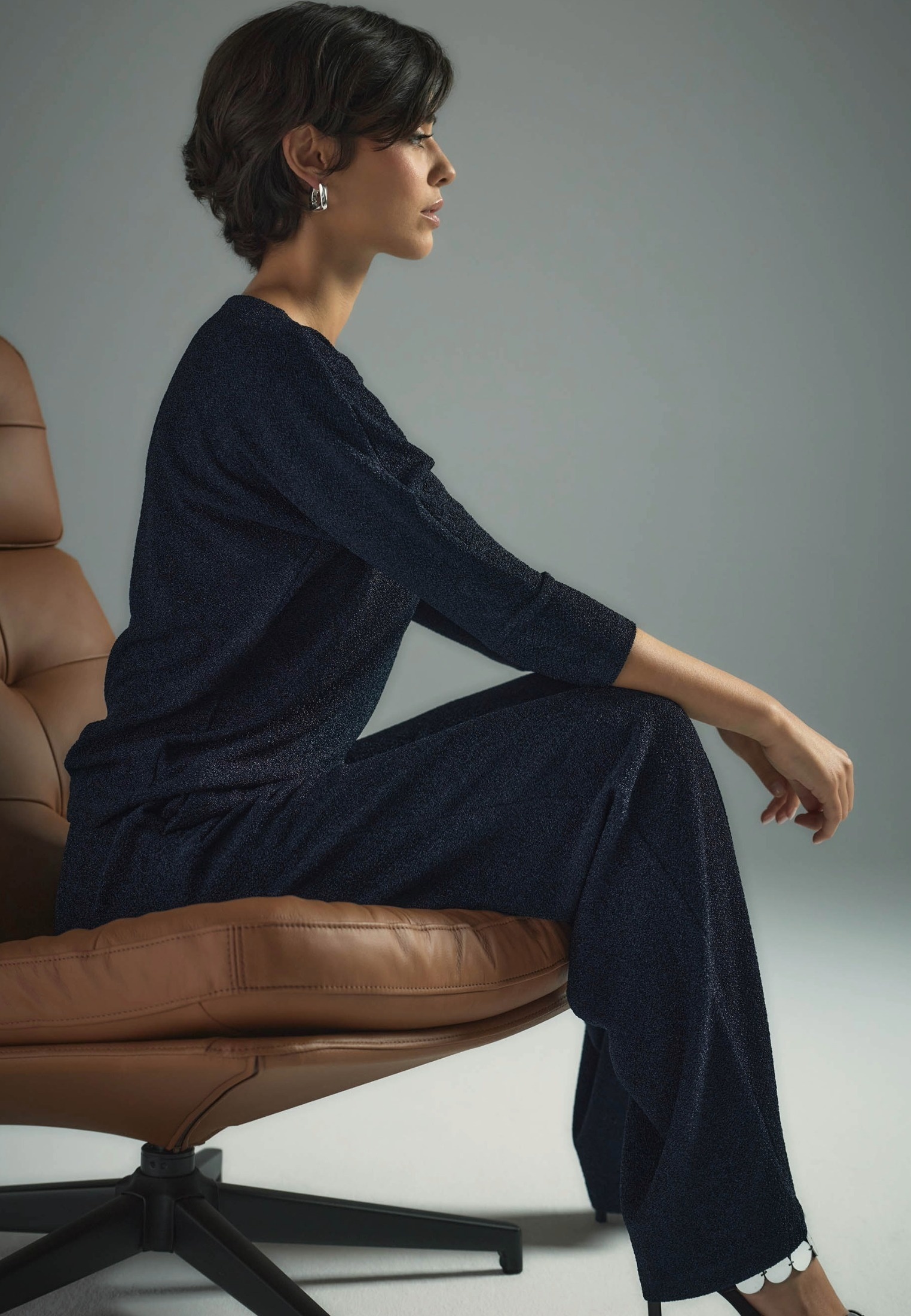 Zero Stoffhose »Damen mit Lurexfaden«  Plain/ohne Details