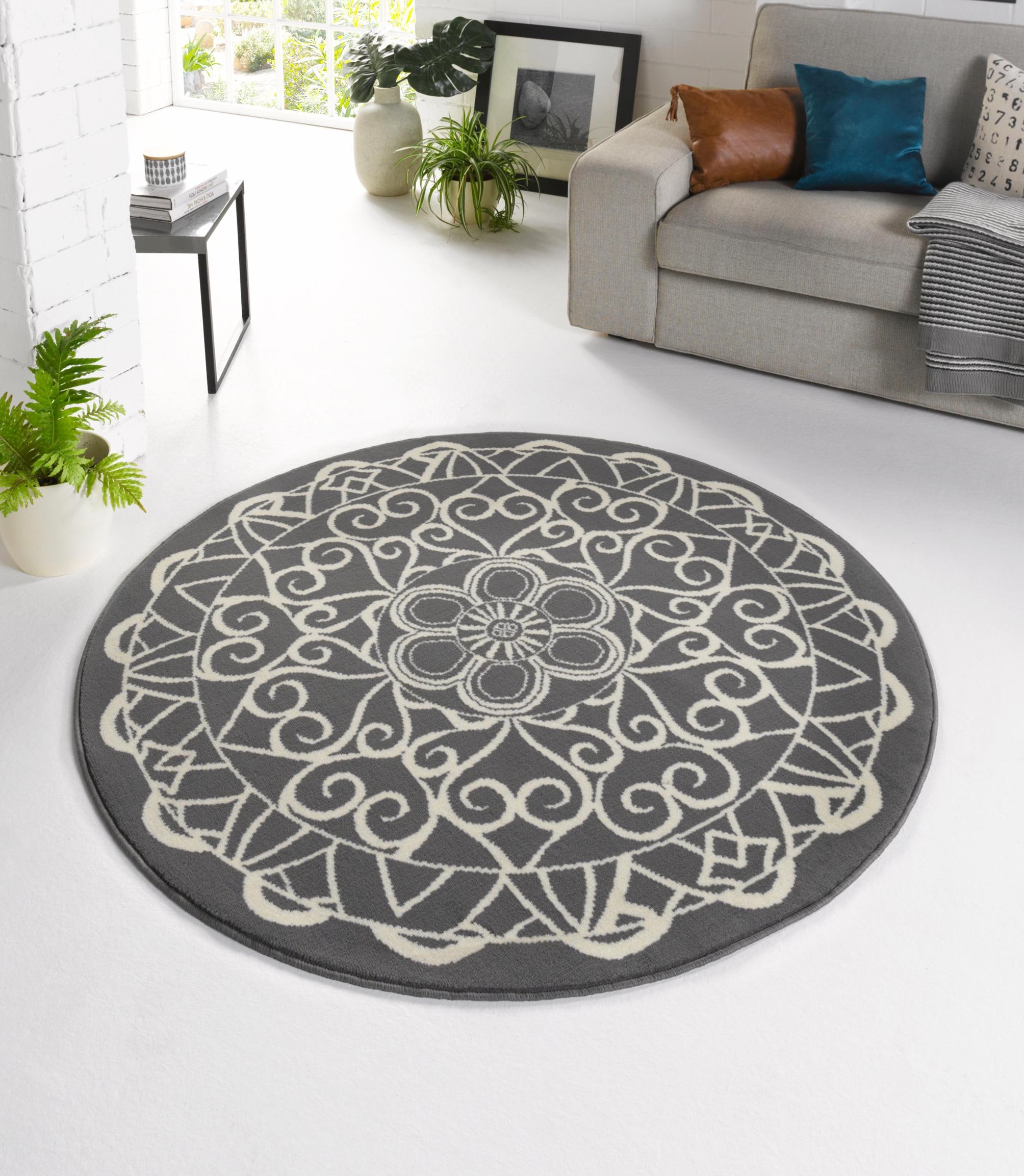 HANSE Home Teppich »Mandala 1«, rund, Kurzflor, Mandala Design, Graphisches Muster, Robust, Pflegeleicht