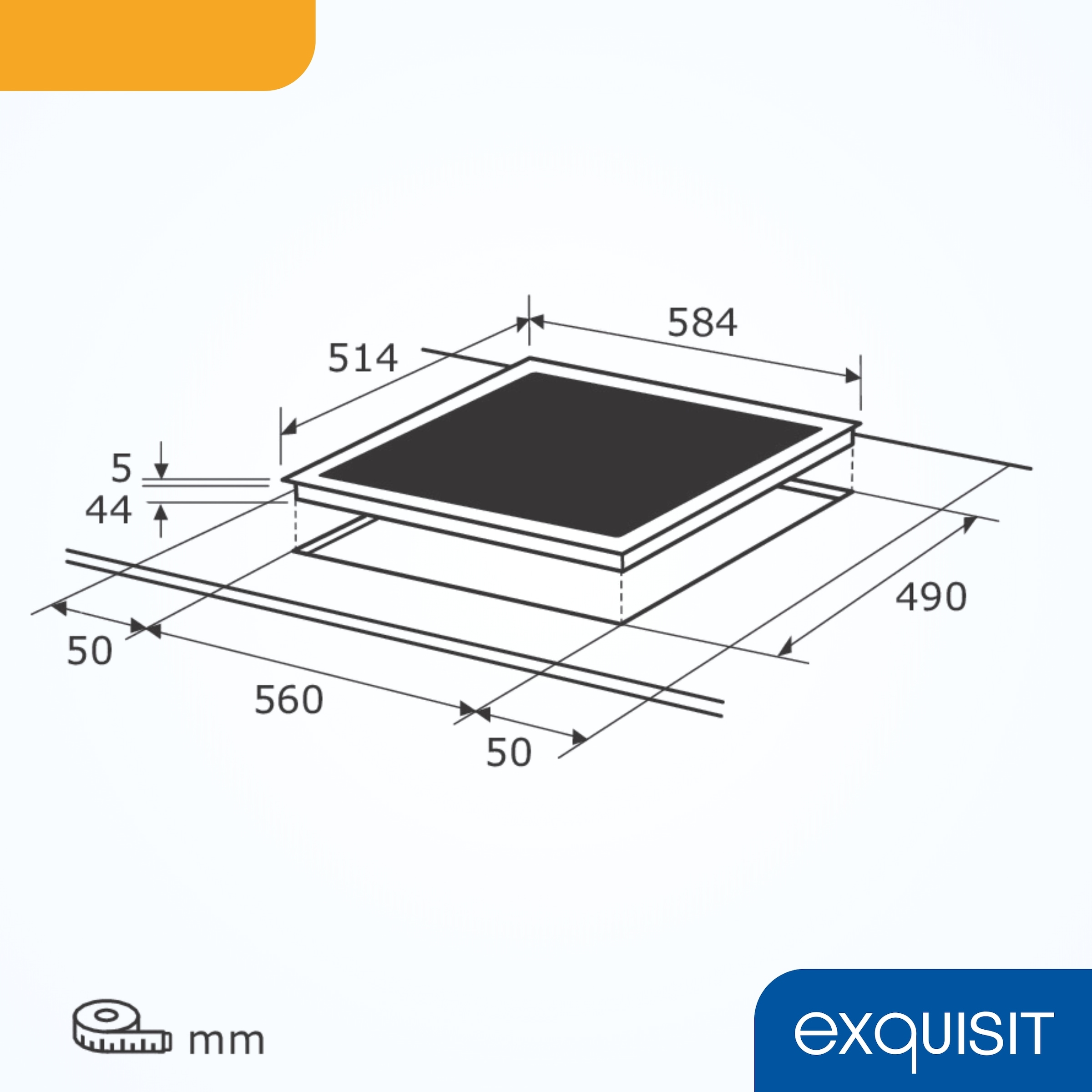exquisit Elektro-Kochfeld »EKC601-Rsw-020« NEU: mit trendigem schwarzen Rahmen und stoßfest für mehr Sicherheit