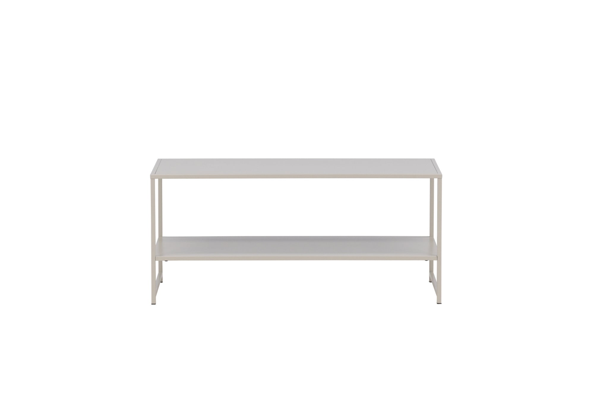 Venture Home Couchtisch »Staal, Beistelltisch mit Regalboden in Beige, 102 × 43 cm« Ablagetisch, Stahl pulverbeschichtet, mit Regal, schlank, modern