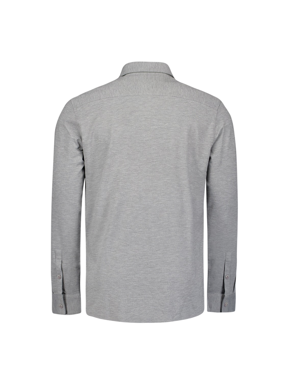 NO EXCESS Langarmhemd »No Excess Jersey Stretch Mélange Hemd«