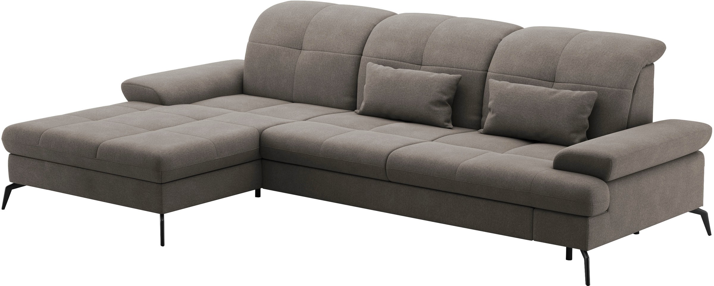 sit&more Ecksofa »Amica, L-Form, inkl. Sitztiefenverstellung & Armteilverstellung«, wahlweise mit Bettfunktion, Bettkasten und Kopfteilverstellung