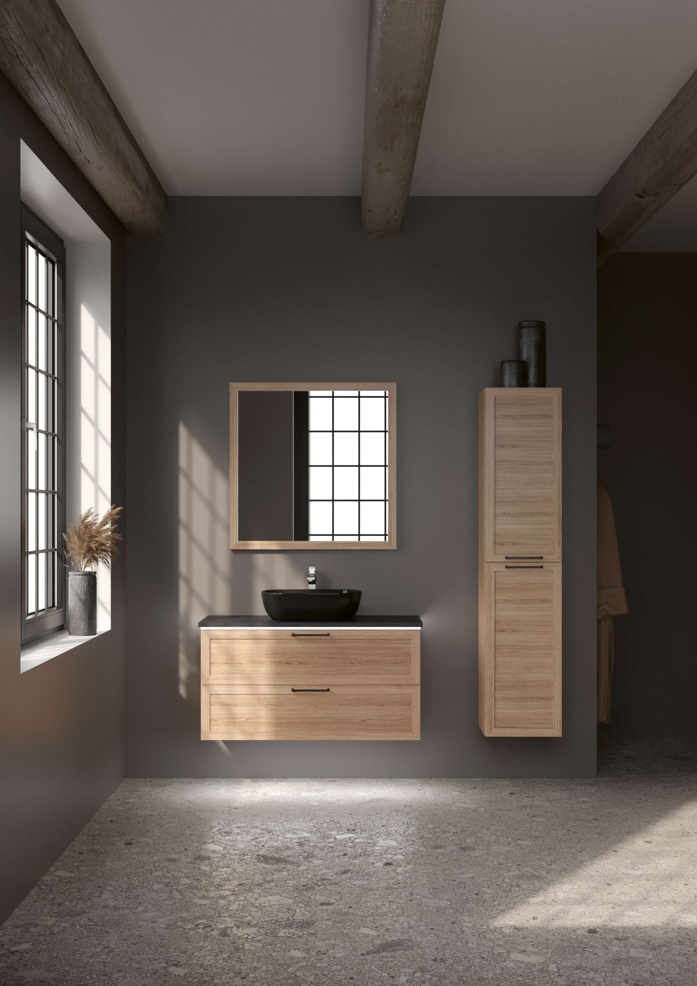 welltime Badspiegel »Rustic«, Breite 80 cm, FSC®-zertifiziert
