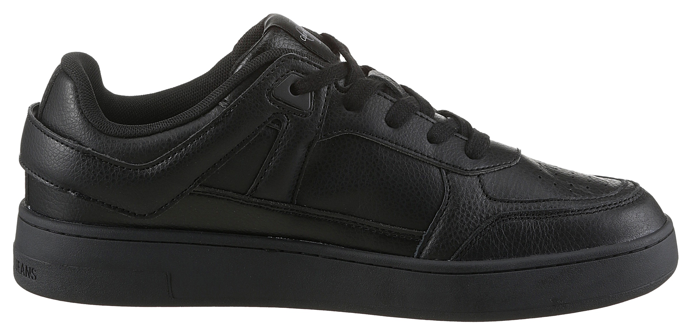 Calvin Klein Jeans Sneaker »BASKET CUP LOW LACEUP TUMBLED«, Schnürschuh, Freizeitschuh, Basket-Halbschuh mit seitlichem Logo