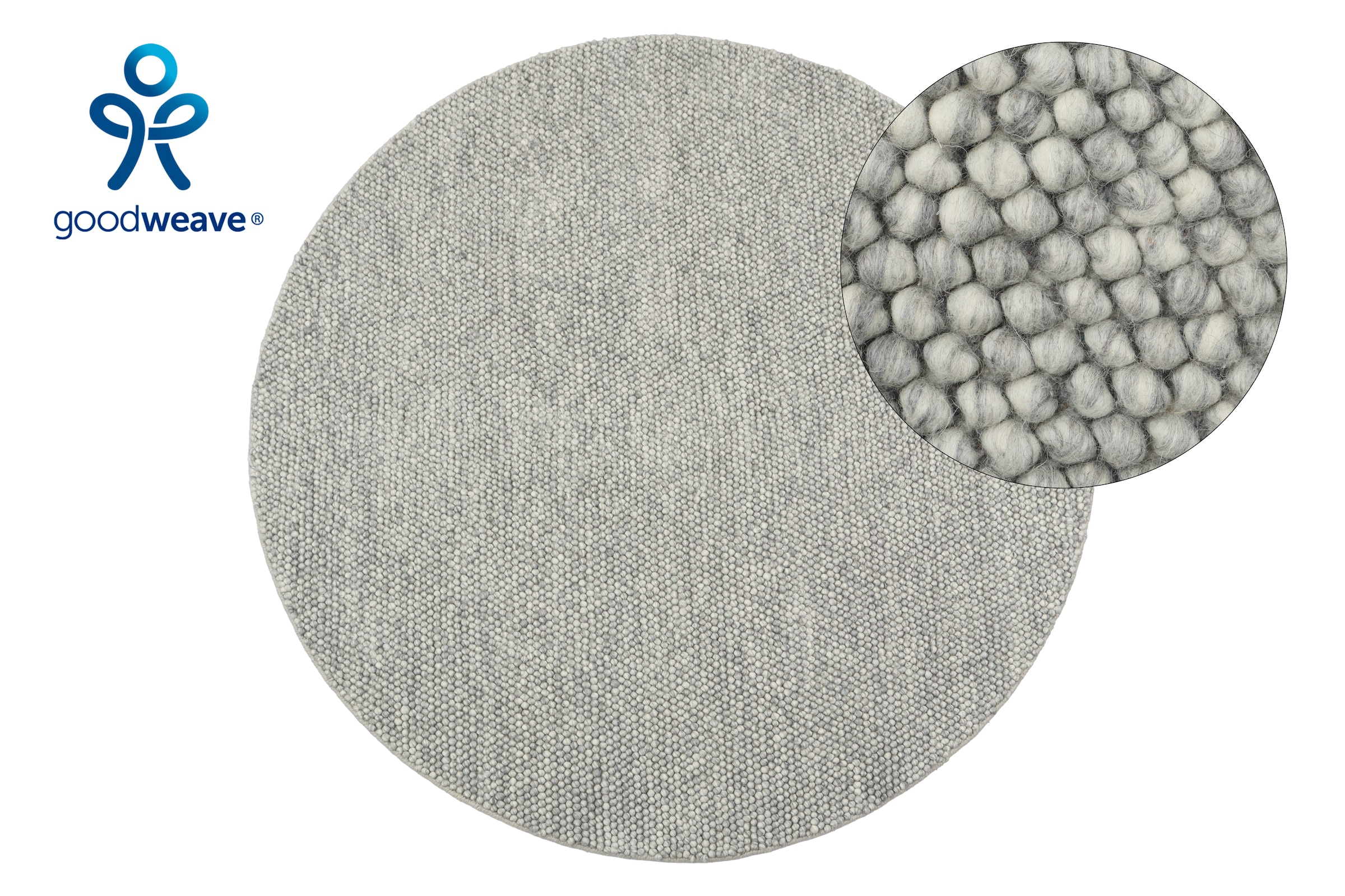 LeGer Home by Lena Gercke Teppich »Ainhoa, handgewebt, Wolle« rund 12 mm Höhe Teppich, Wohnzimmer, Schlafzimmer, Esszimmer