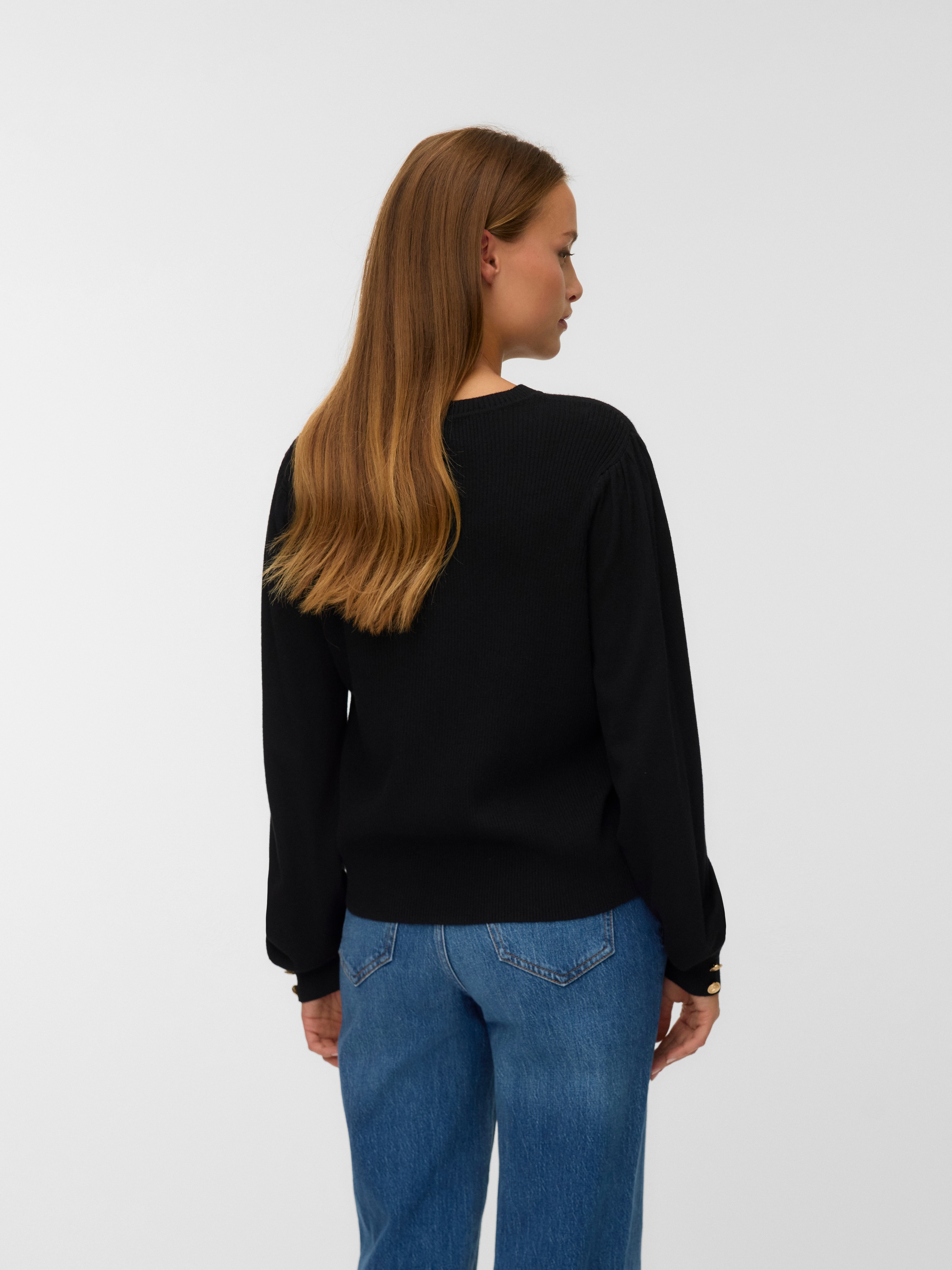Vero Moda Strickpullover "VMHOLLYKARIS LS O-NECK PULLOVER BOO" günstig online kaufen