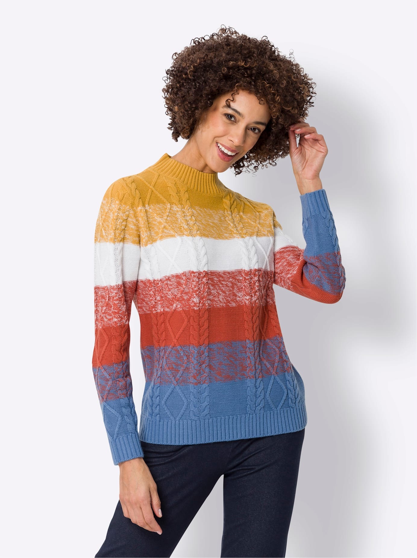 Classic Basics Stehkragenpullover "Rundhals-Pullover" günstig online kaufen