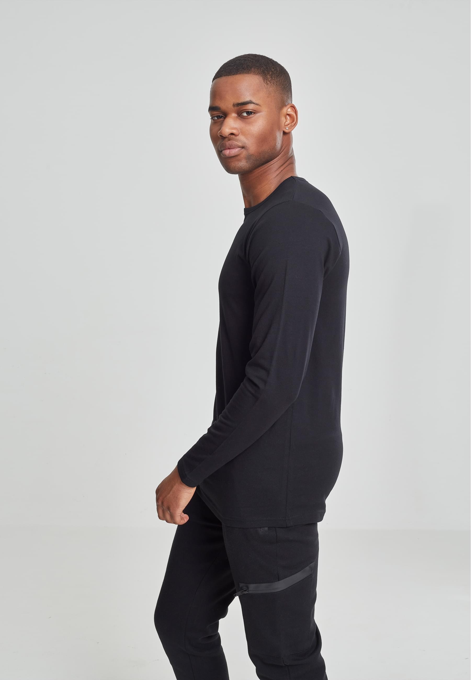 URBAN CLASSICS Longsleeve »Urban Classics Herren Fitted Stretch L/S Tee«, (1 tlg.)