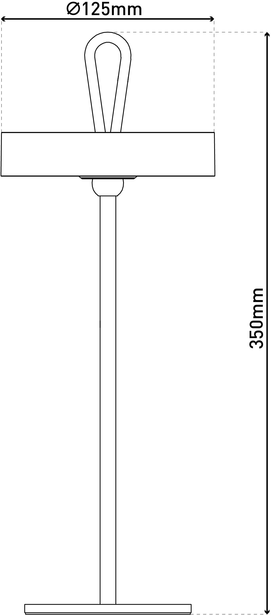 my home LED Tischleuchte »Charmont mit Holzfuß, abnehmbares Kopfteil als Hängeleuchte verwendbar« LED-Modul 1 Stk. Warmweiß aufladbar, inkl Akku + USB Kabel, Kopfteil magnetisch, abnehmbar, Holz