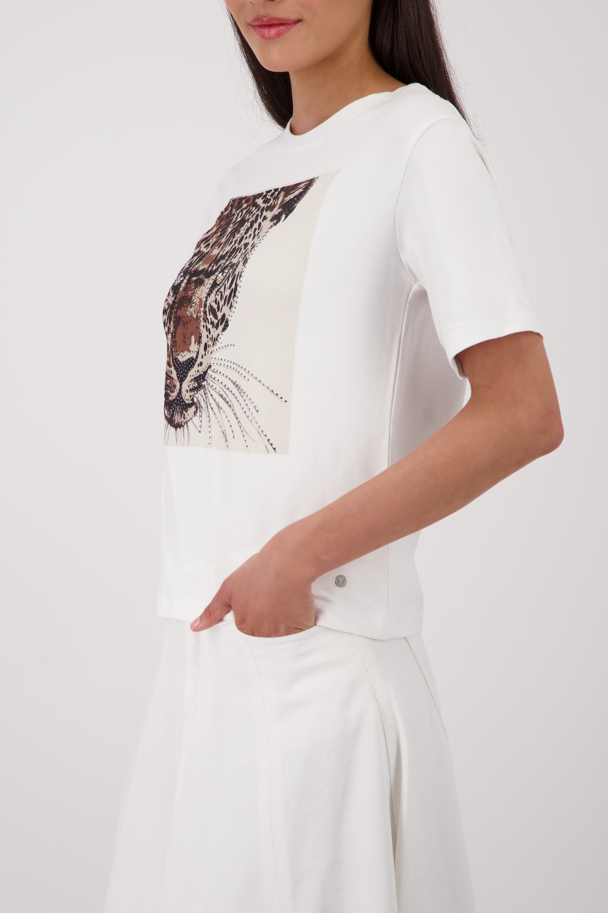 Monari T-Shirt »Shirt Leo« Regular fit mit Leoparden-Print