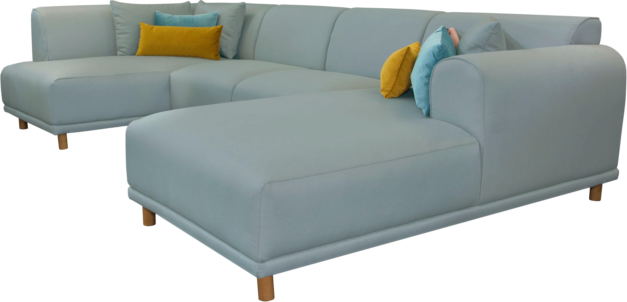 andas Wohnlandschaft »Maroon U-Form« in skandinavischem Design, mit losen Kissen