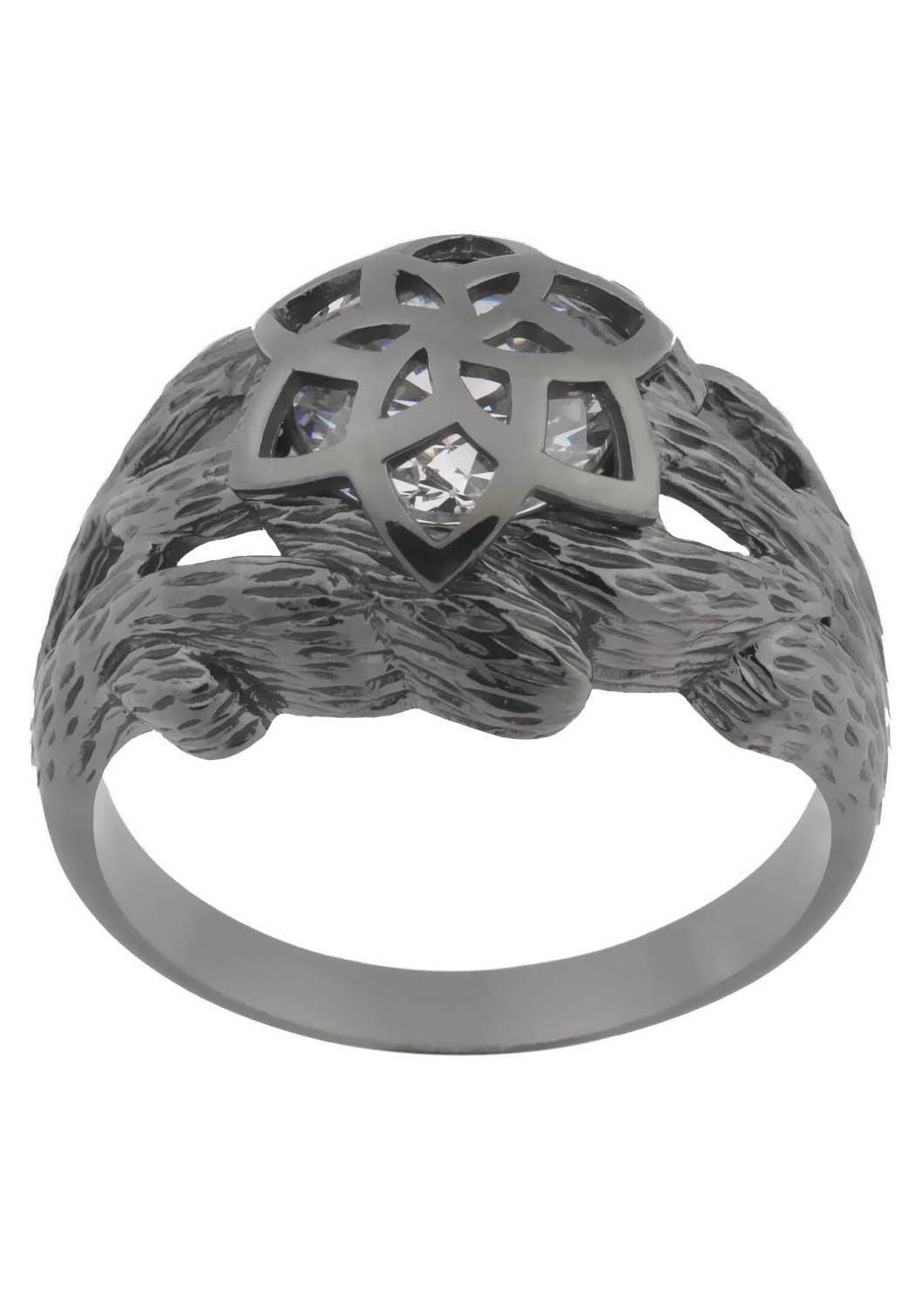 Der Herr der Ringe Fingerring »Dark Years Collection Nenya - Galadriels Ring  - schwarz weiß, 20002184«, Made in Germany - mit Zirkonia (synth.) online  bestellen | BAUR