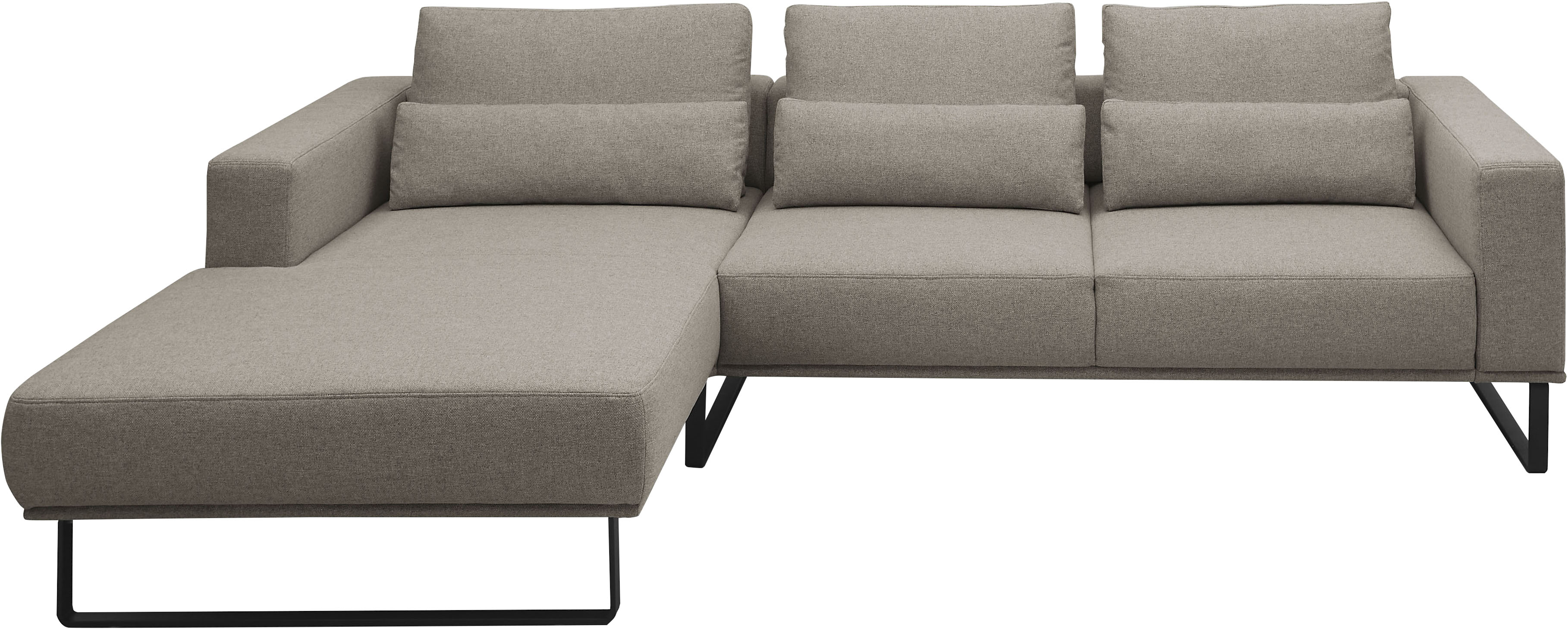Musterring Ecksofa "JustB PM100" Großzügige 292 cm Breite, schwarze Metallkufen -erhältlich in 6 Farben