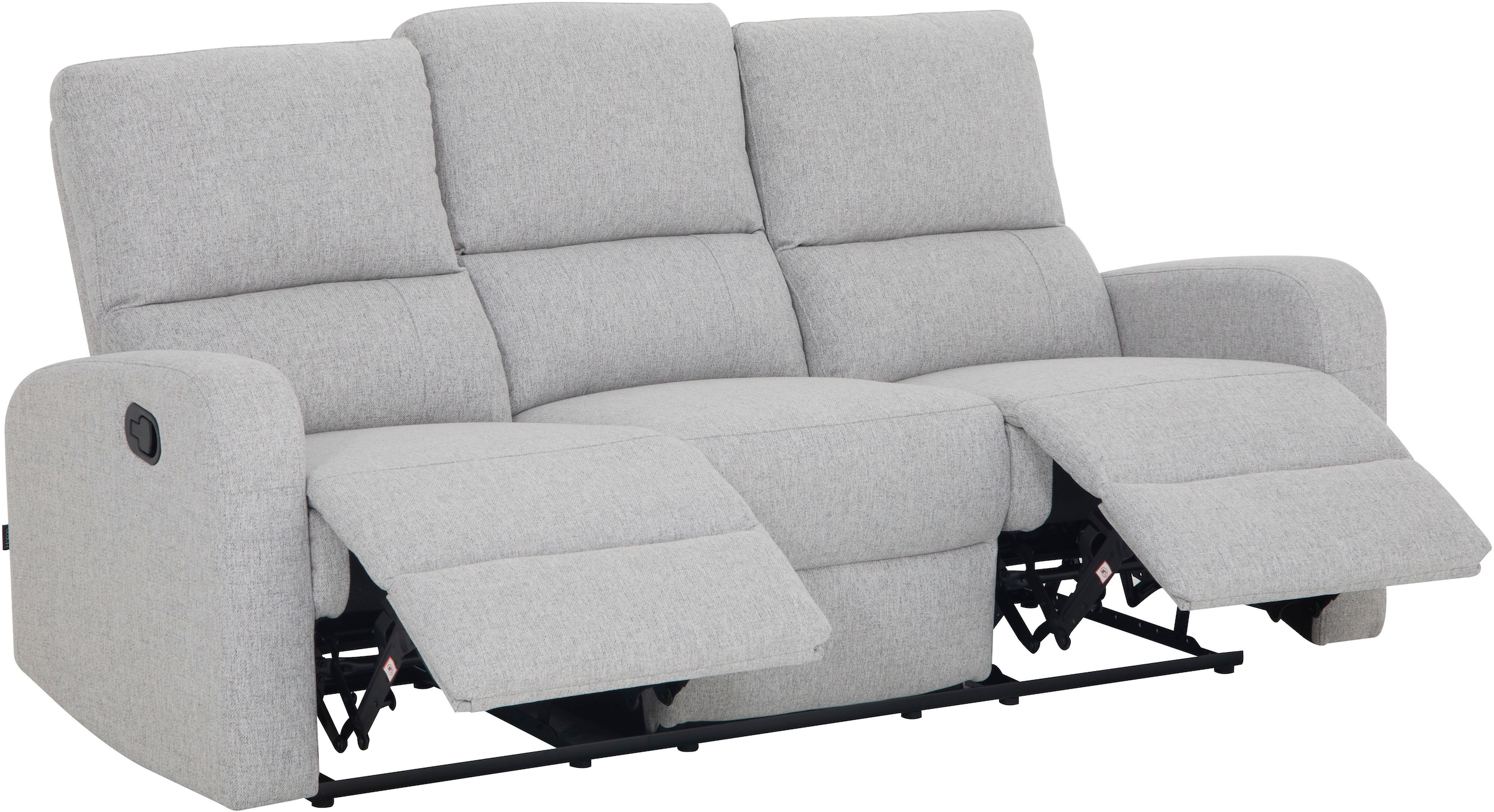 Home affaire 3-Sitzer »TOURNAY manuelle Relaxfunktion, Liegefunktion (105°-135°), Webstoff«, Reclinerfunktion in 2 Sitzen (links u. rechts)