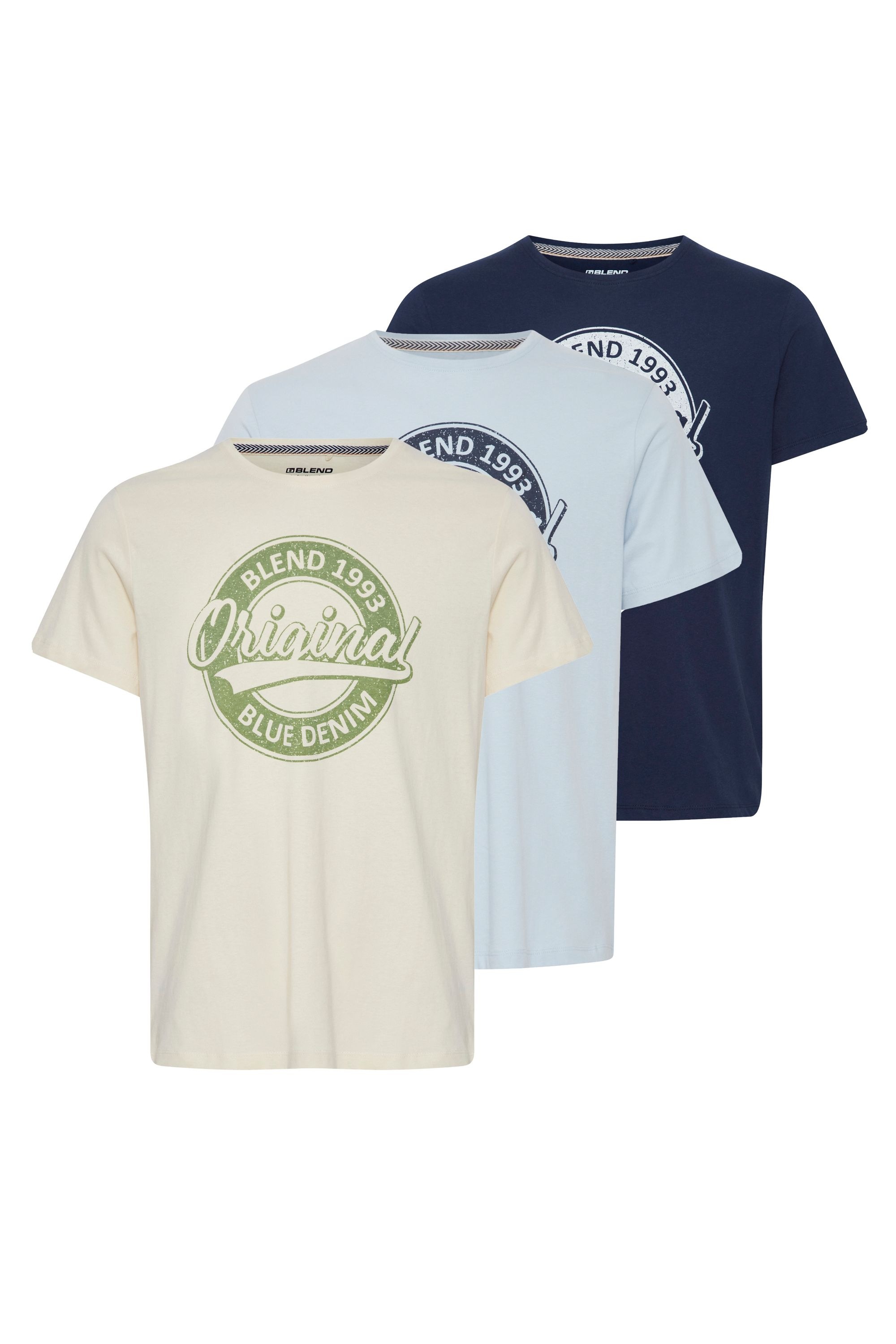 Blend T-Shirt "BH3Pack" Klassisches T-Shirt mit Rundhalsausschnitt günstig online kaufen