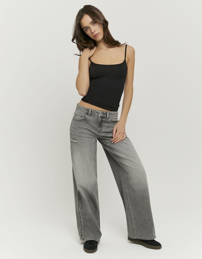 Tally Weijl Low-rise-Jeans »SPADEDODA« aus hochwertigem Baumwoll-Lyocell-Mix, tief geschnitten in weitem Fit