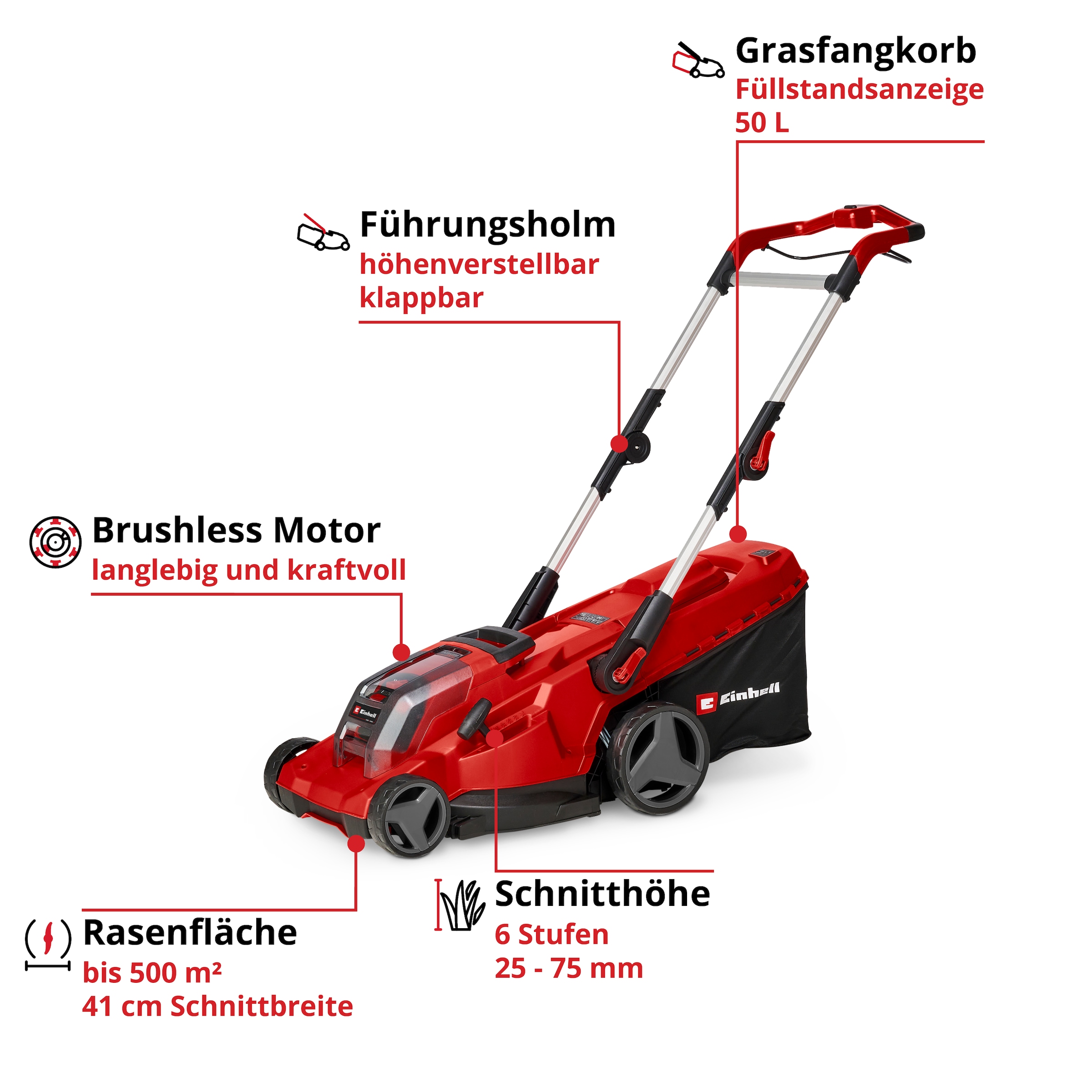 Einhell Akkurasenmäher »GP-CM 36/41 Li - Solo«