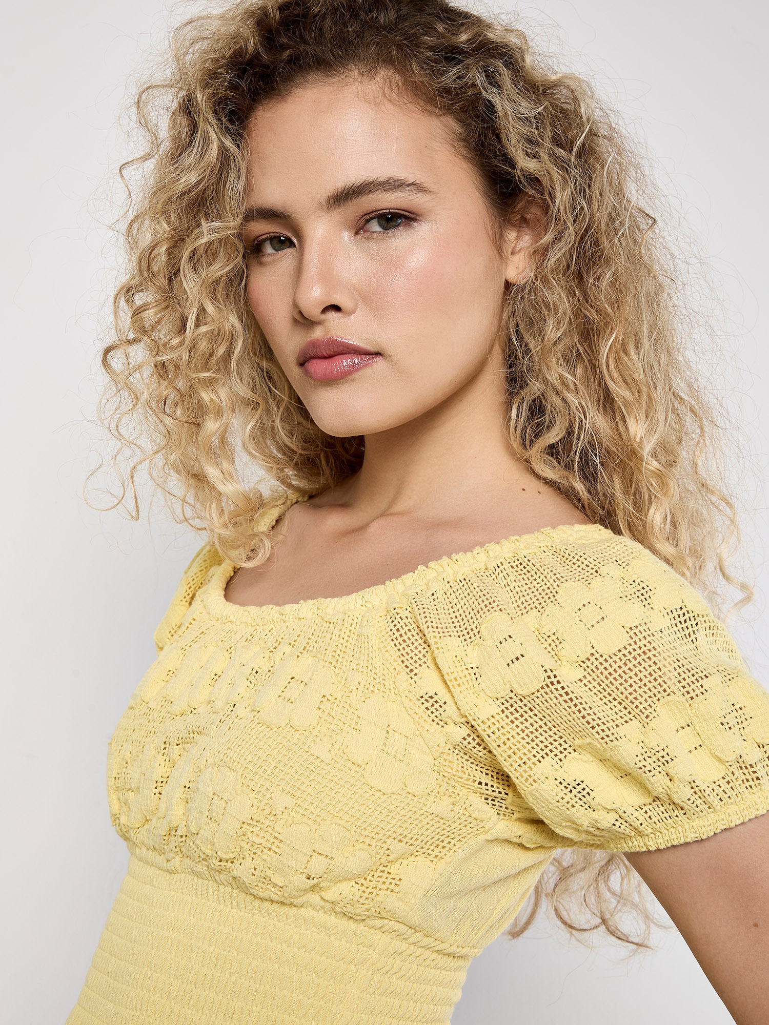 Apricot Maxikleid »Maxikleid« mit Blumen-Spitze