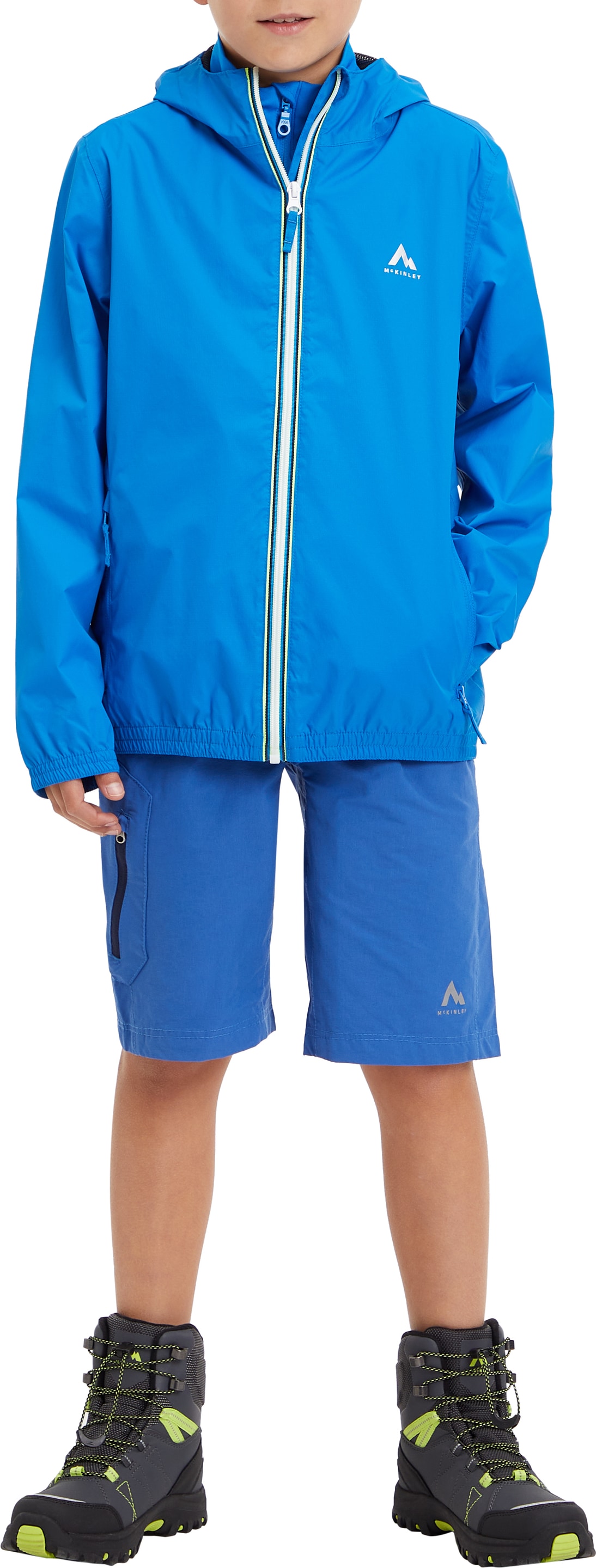 McKINLEY Regenjacke "Regenjacke Kereol II jrs" mit Kapuze für Kinder und Jugendliche, wasserdicht, winddicht, atmungsaktiv