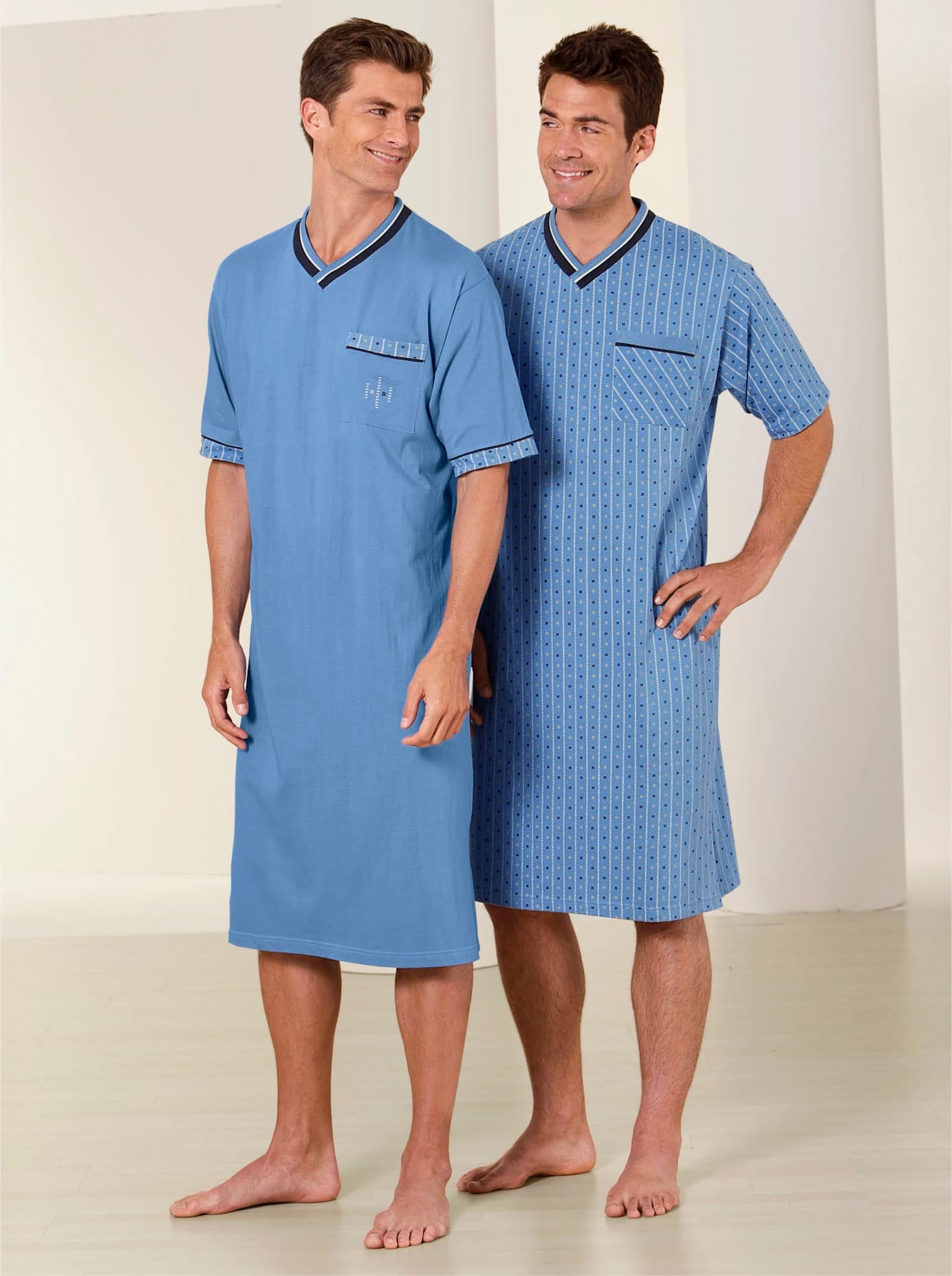 Kings Club Nachthemd "Kurzarm-Nachthemden" Brusttasche günstig online kaufen