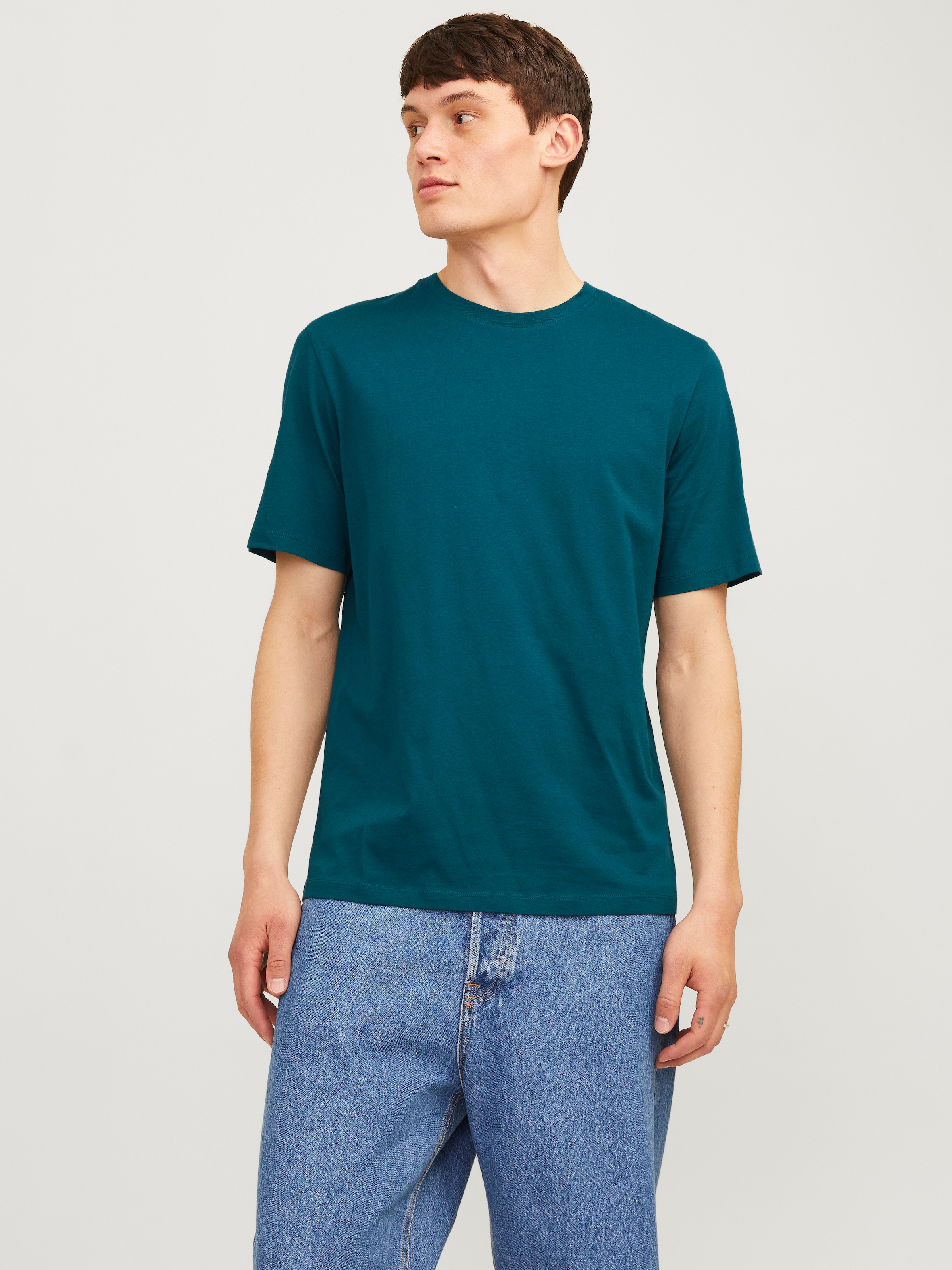 Jack & Jones Rundhalsshirt "JJEORGANIC BASIC TEE SS O-NECK NOOS", mit Rundhalsausschnitt