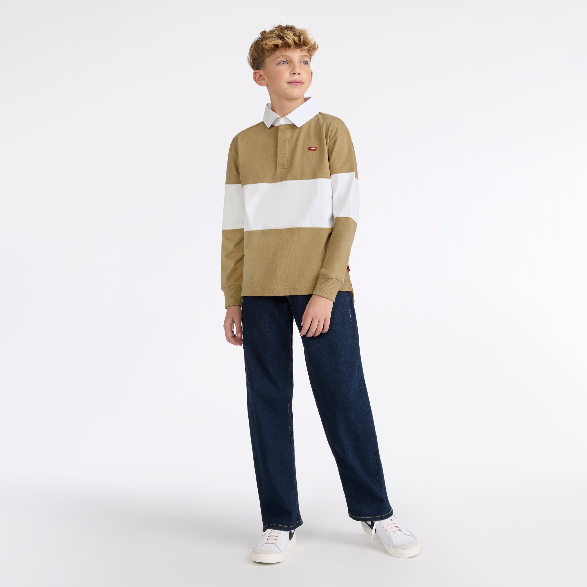 Levi's® Kids Langarmshirt »LVB TIMELESS RUGBY POLO« for Boys, mit Polokragen und Colorblocking
