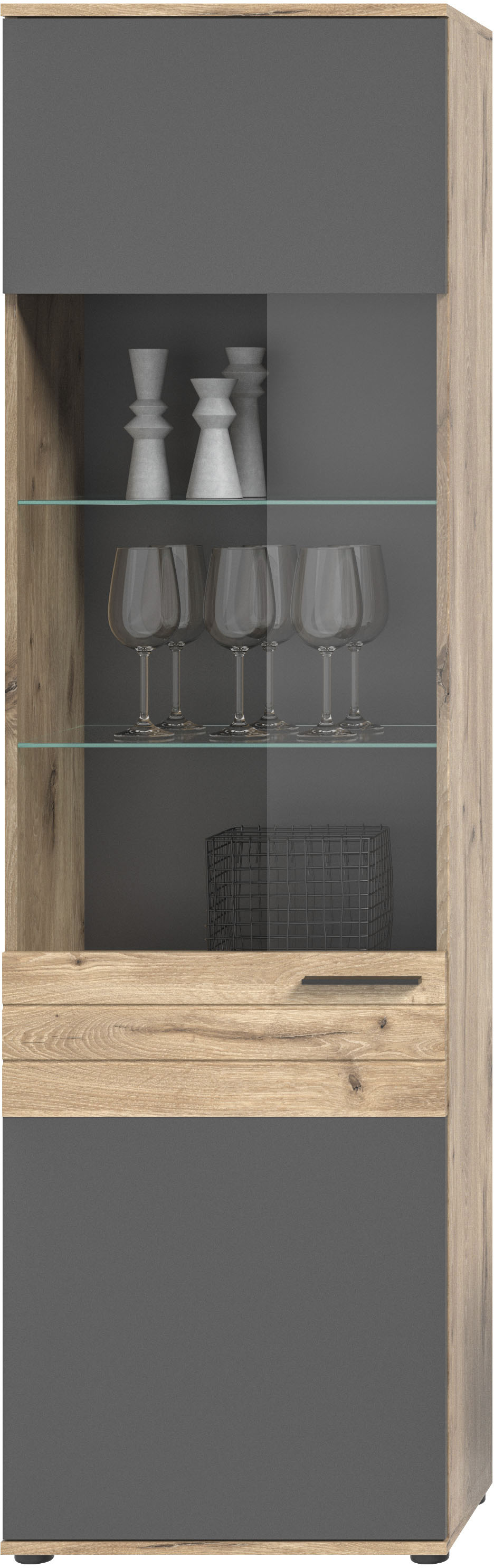 Black Friday Helvetia Vitrine »ASTON«, Höhe 181 cm | BAUR