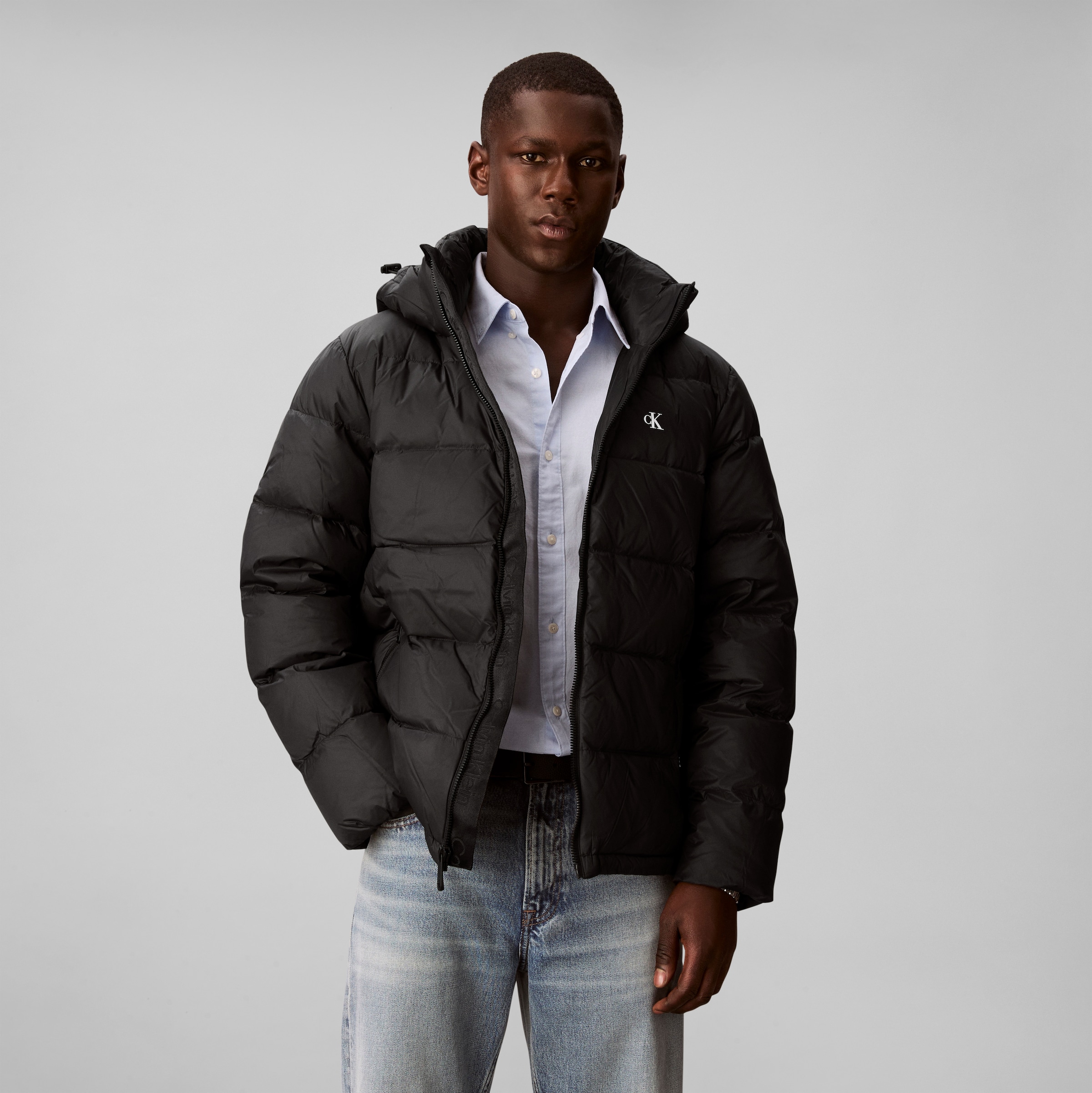 Calvin Klein Jeans Steppjacke "LS NYLN ZP OFF HD DW" mit Kapuze Kapuze, Reg günstig online kaufen