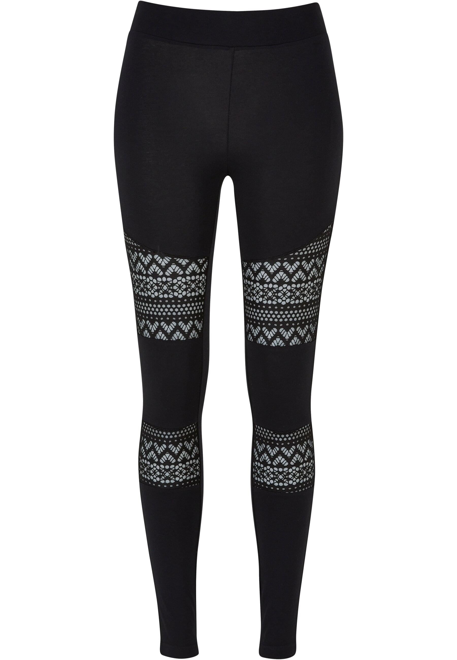 URBAN CLASSICS Leggings »Urban Classics Damen Ladies Crochet Lace Inset Leggings«, (1 tlg.)