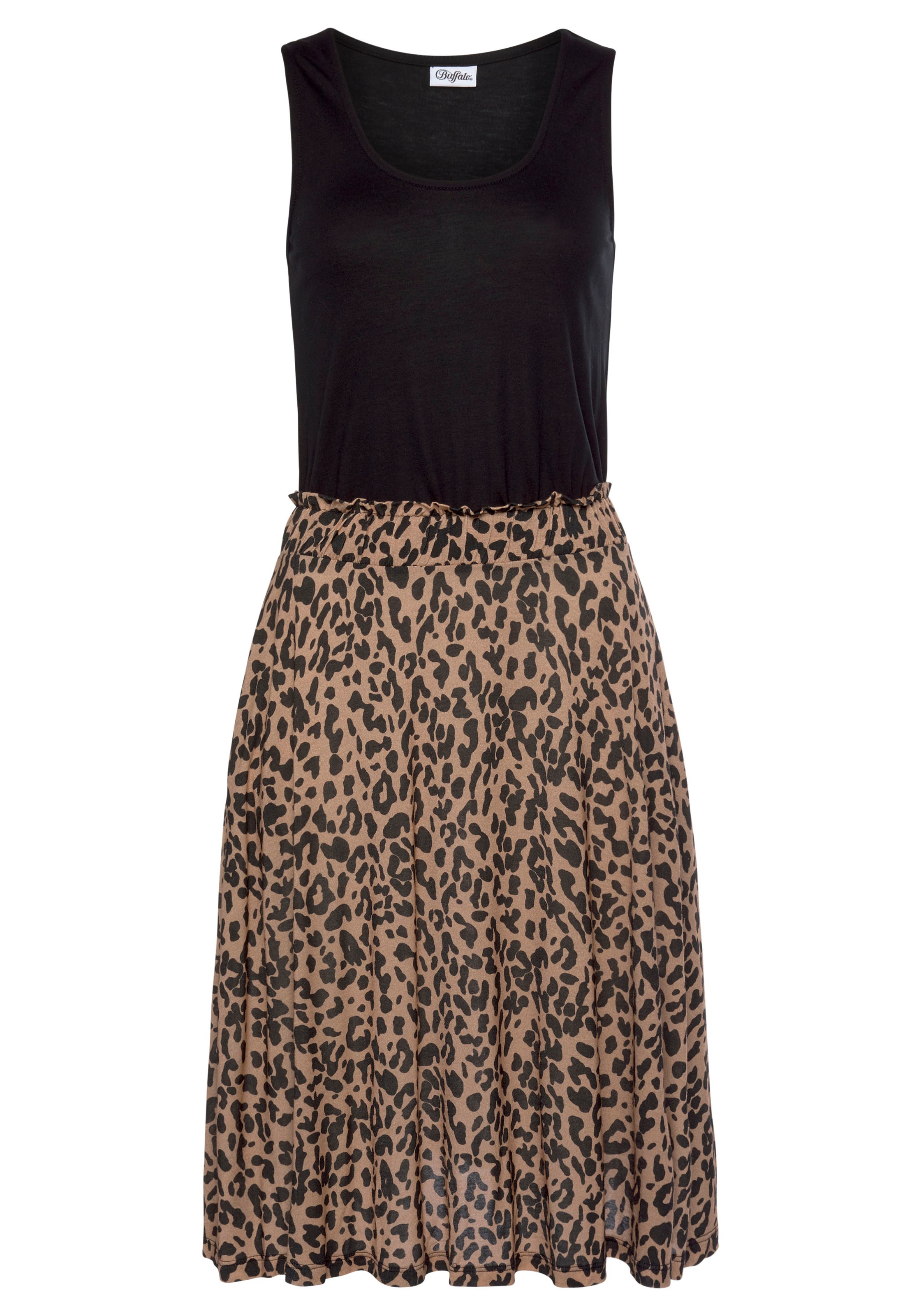 Buffalo Jerseykleid Seitennahttaschen mit Gummibund in der Taille und Anima günstig online kaufen