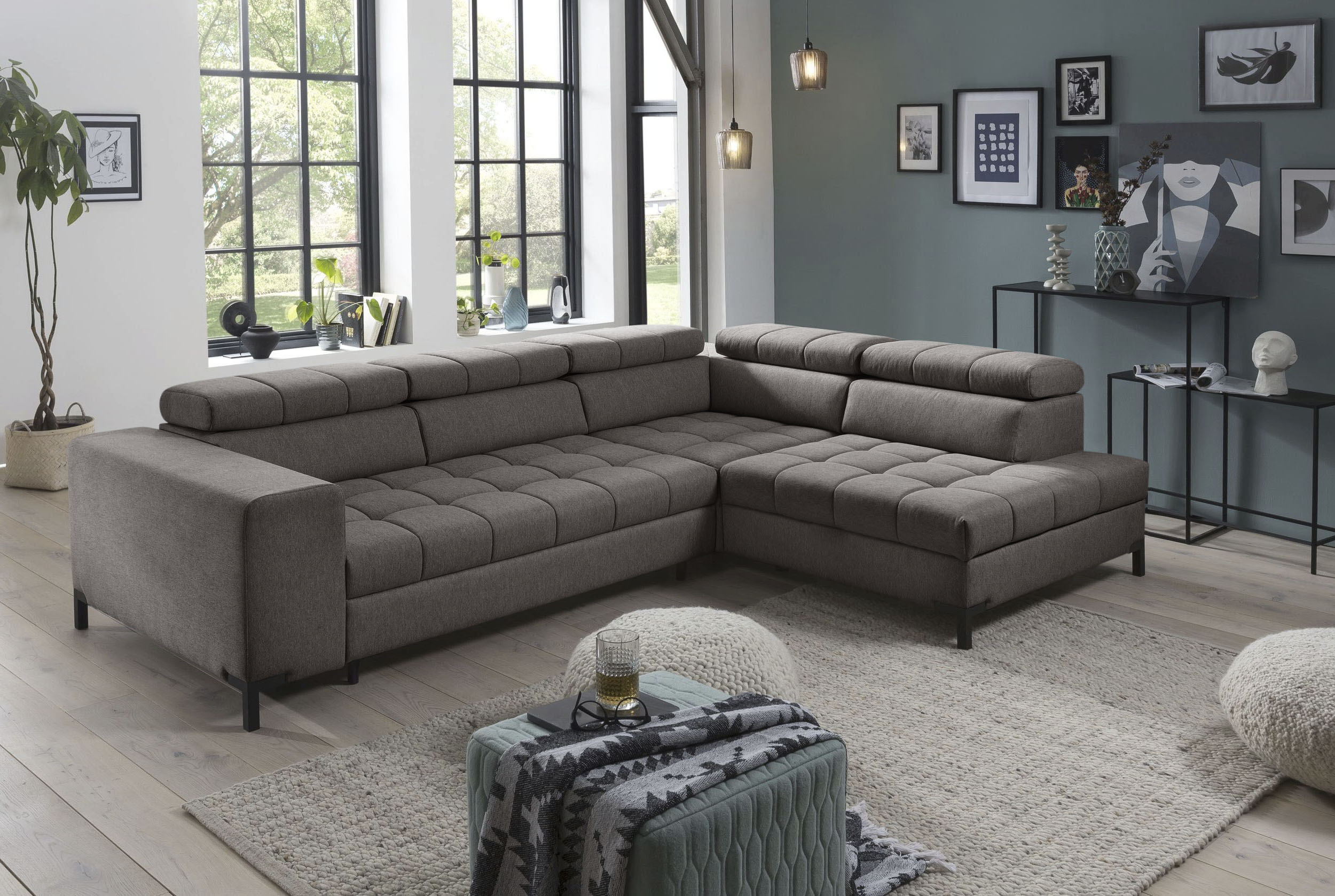 exxpo - sofa fashion Ecksofa "Bocco, hochwertige Verarbeitung, toller Sitzkomfort, bequem, L-Form" aus Luxus-Microfaser +Simply Clean - für besonders einfache Reinigung