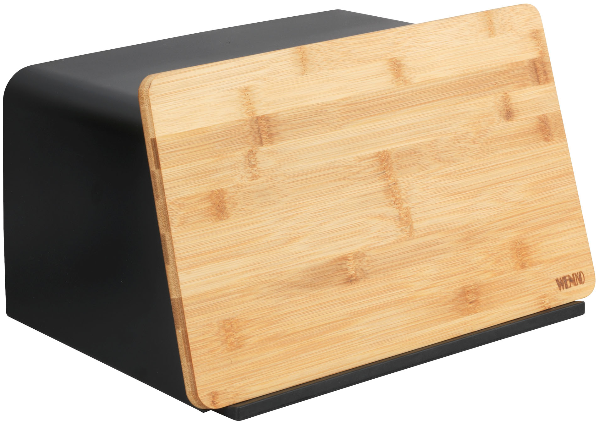 WENKO Brotkasten "Modell Kubo" moderne Brotbox mit integriertem Schneidebrett als Deckel
