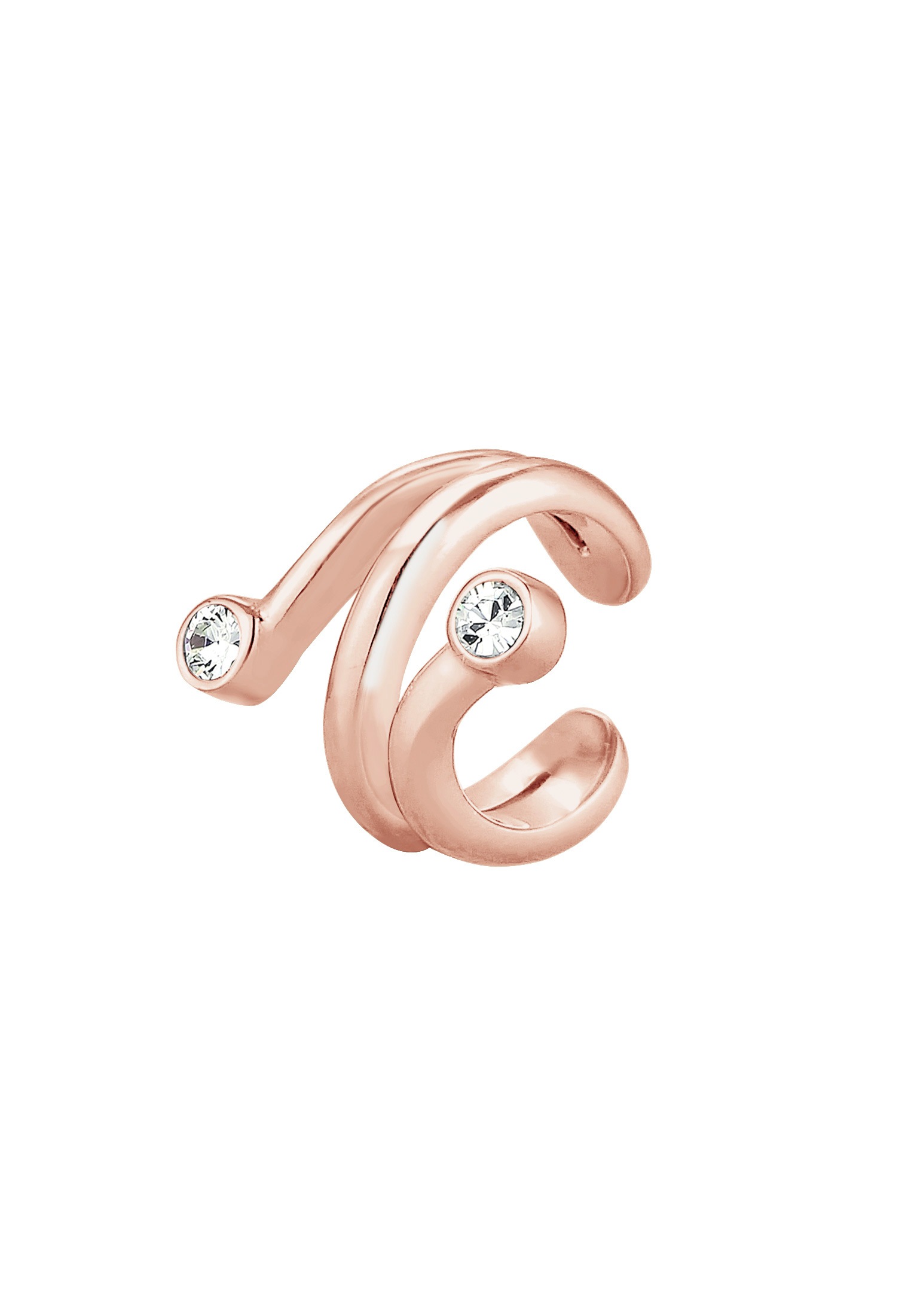 Elli Single-Ohrhaken »Single Earcuff Ohrklemme Glas Kristalle 925 Silber«