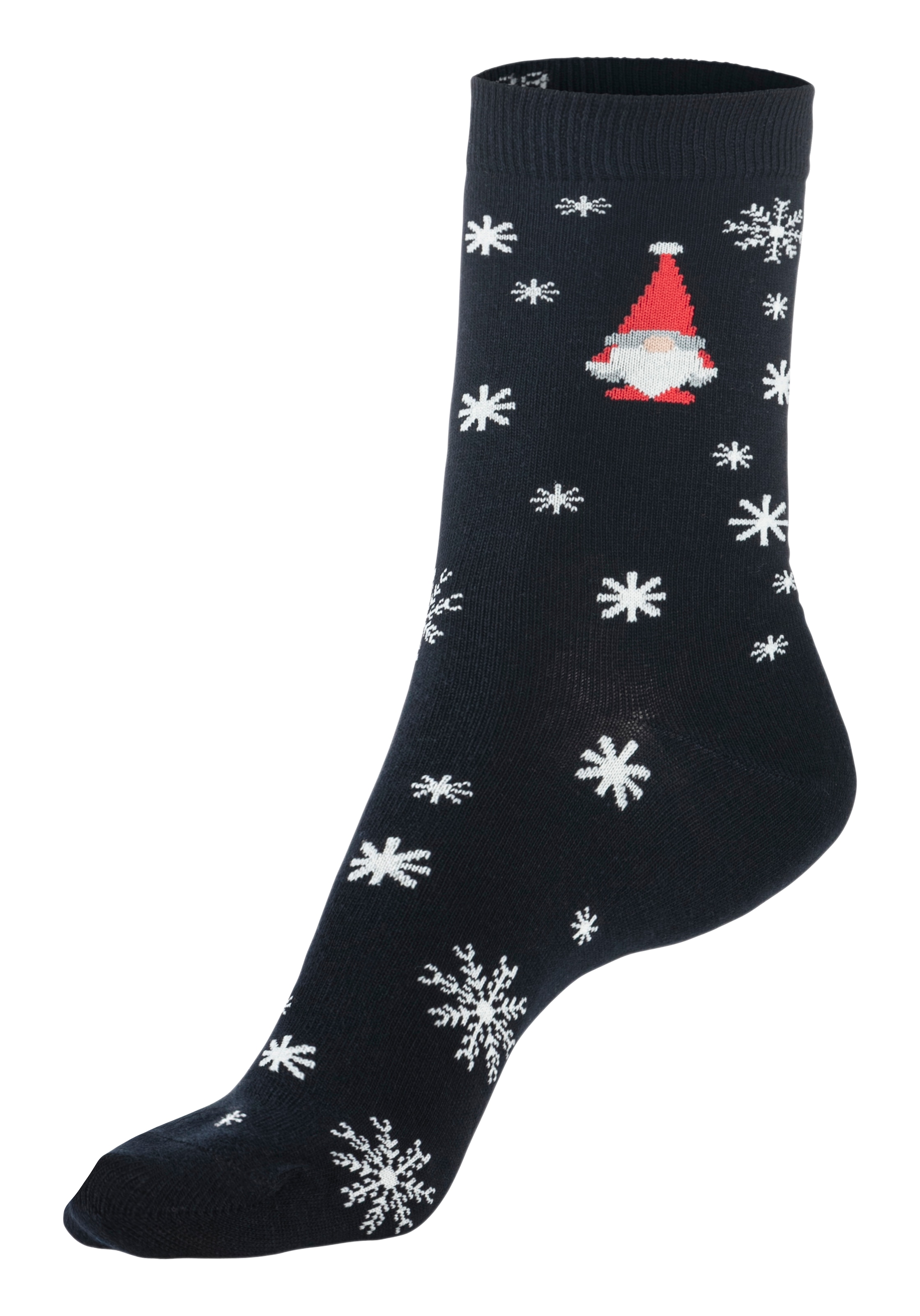 H.I.S Basicsocken, (Packung, 3 Paar), mit weihnachtlichen Motiven