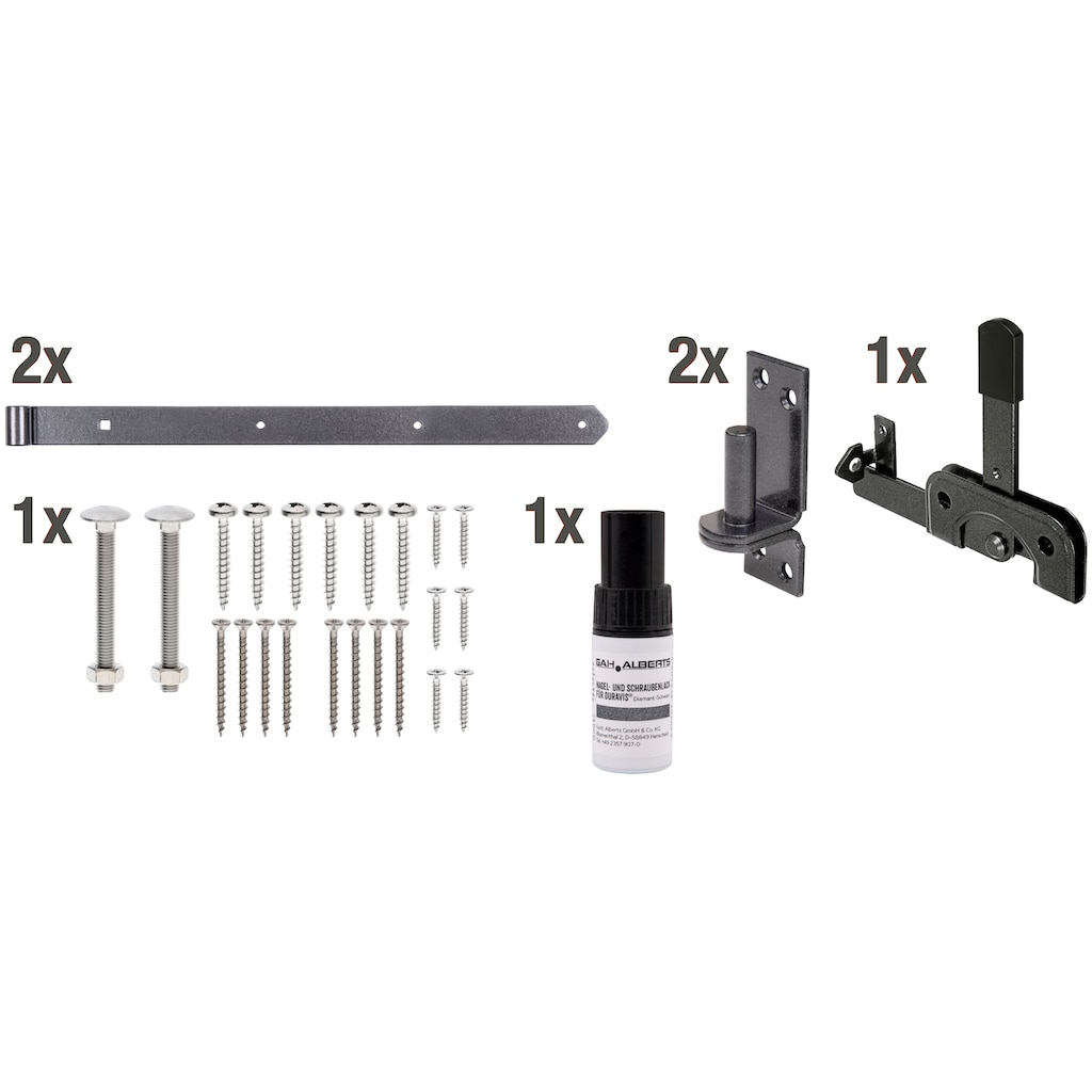 Alberts Torbeschlag »DURAVIS® Beschlagssortiment«, für Einzeltore, duplexbeschichtet